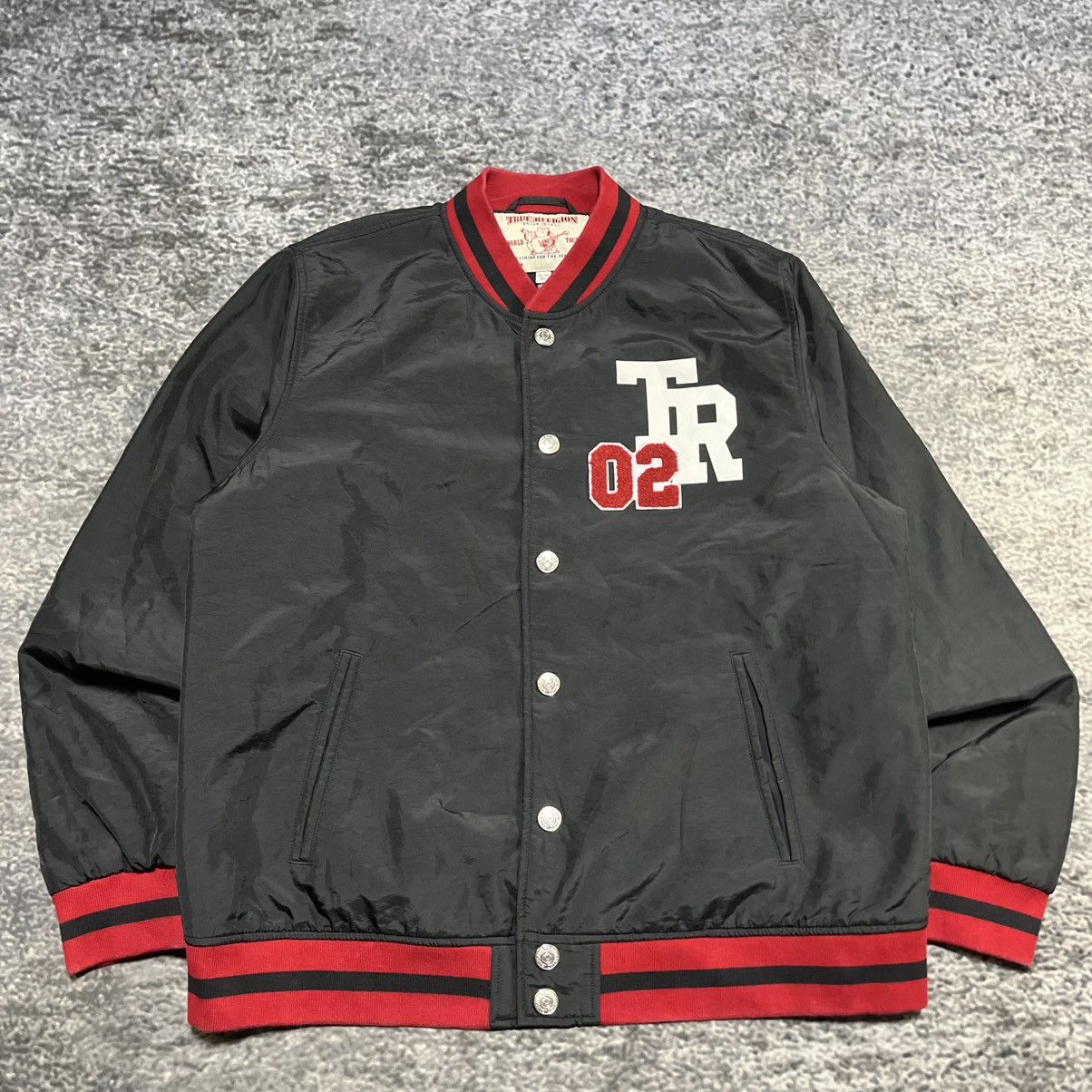 True Religion True Religion 02 Button Varsity Bomber Jacket Size 3XL Size US XXL / EU 58 / 5 - 3 Thumbnail