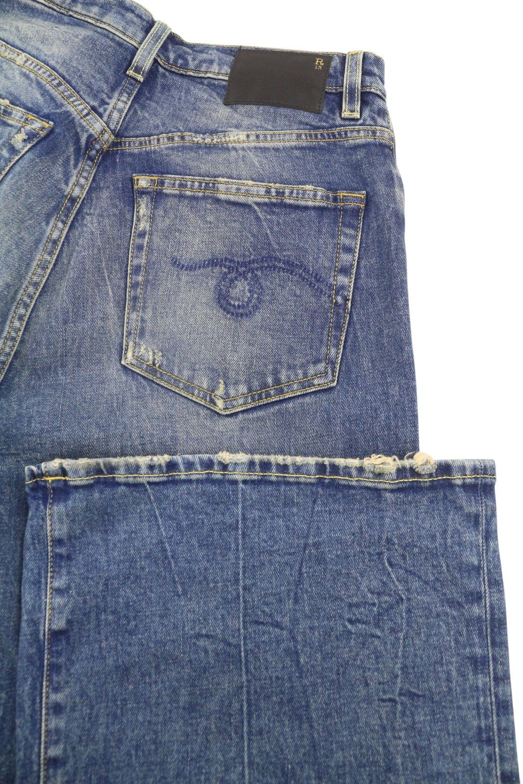 R13 JANE 28 Kelly Faded Blue RPRP645 87209 Size 28" / US 6 / IT 42 - 6 Thumbnail