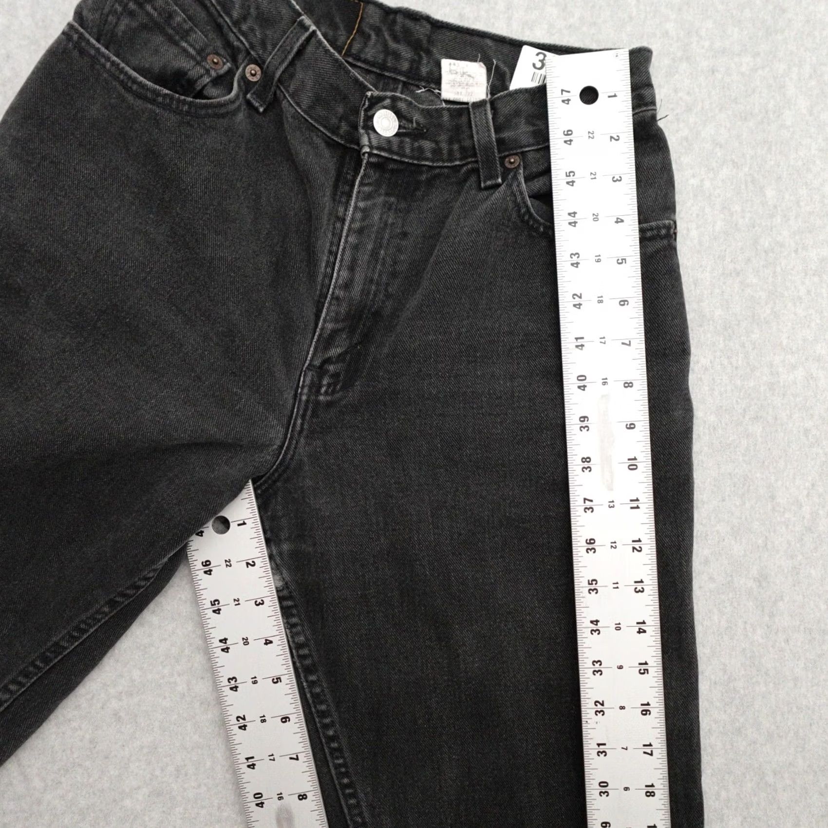 Levi's VINTAGE Levi's 550 Jeans Womens 26 Black Charcoal Wash 26x30 Tapered Relaxed Fit Denim Size 26" / US 2 / IT 38 - 6 Thumbnail