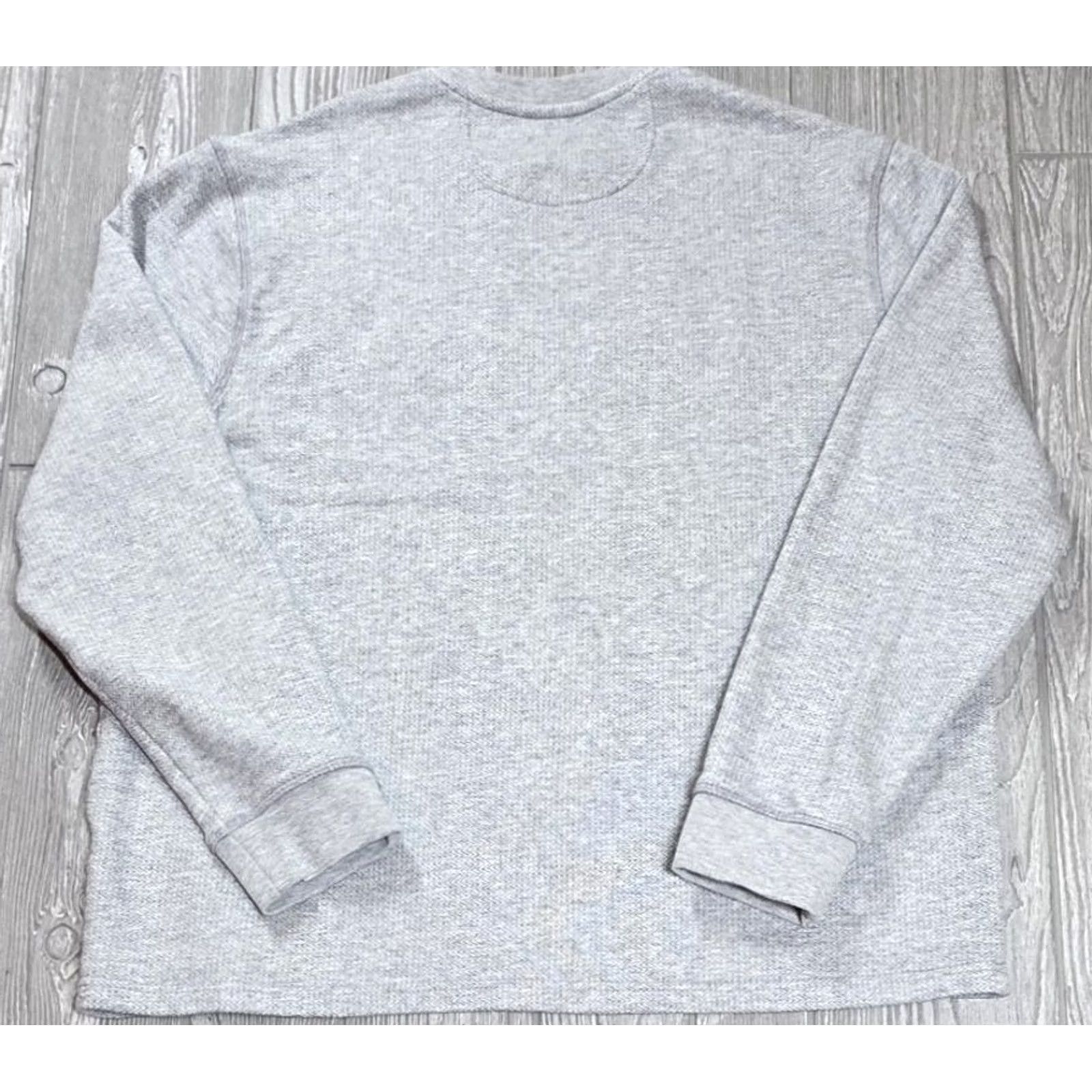 Orvis Orvis Sweatshirt Long Sleeve Gray Crewneck Thermal Herringbone Size XL Men Size US XL / EU 56 / 4 - 5 Thumbnail