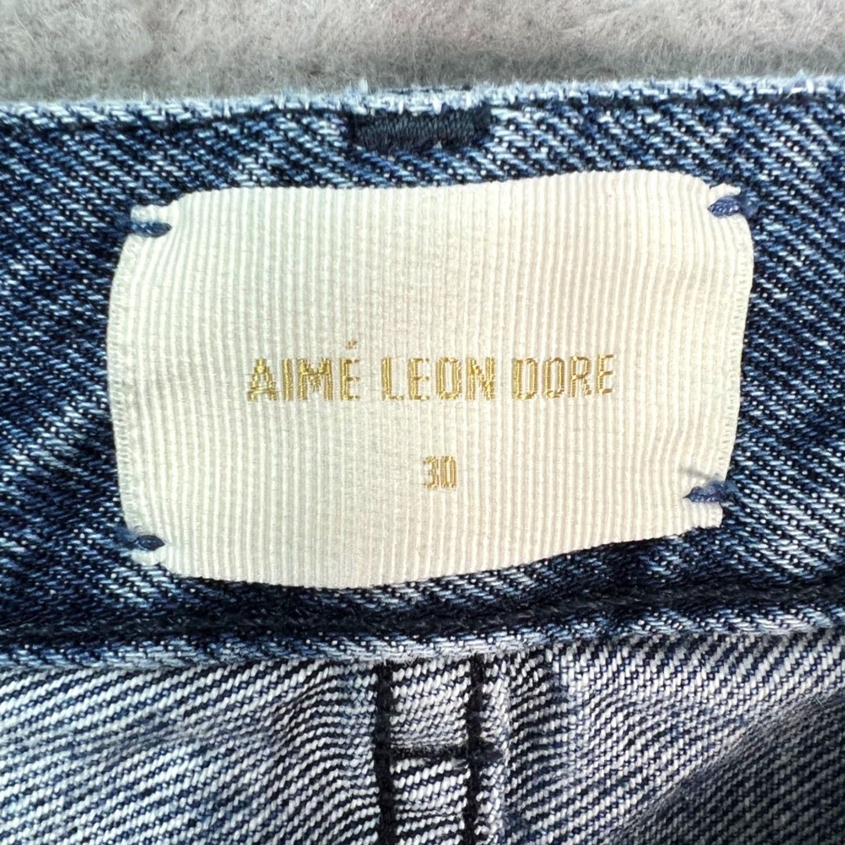 Aime Leon Dore Aimé Leon Dore Jeans Mens 30 5-Pocket Denim 100% Cotton Blue Mid Wash Hemmed Straight 26in Inseam 100% Cotton Size US 30 / EU 46 - 3 Thumbnail
