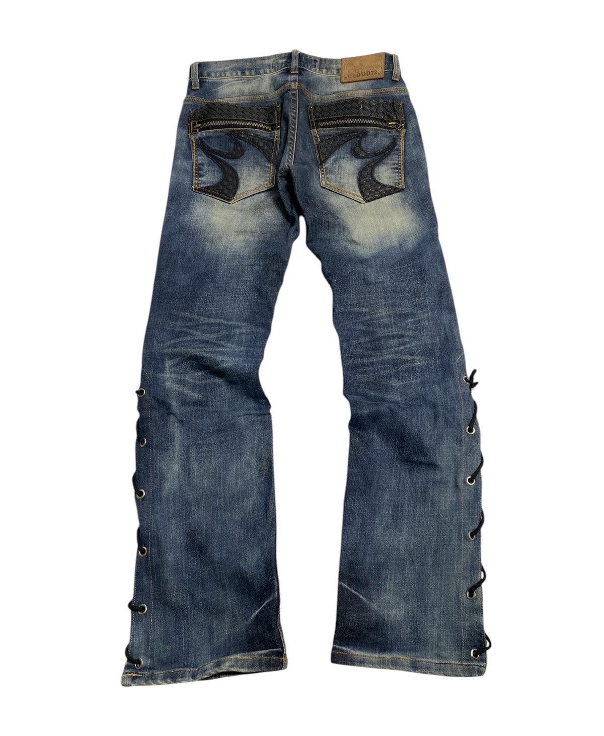Japanese Brand Lace up flare clouds72 jeans ifsixwasnine lgb style Size US 32 / EU 48 - 3 Thumbnail