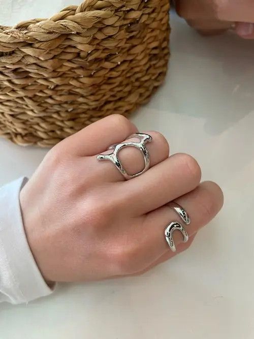 Jewelry × Vintage Elegant Irregular Hollow Branches Adjustable Ring Size ONE SIZE - 3 Thumbnail