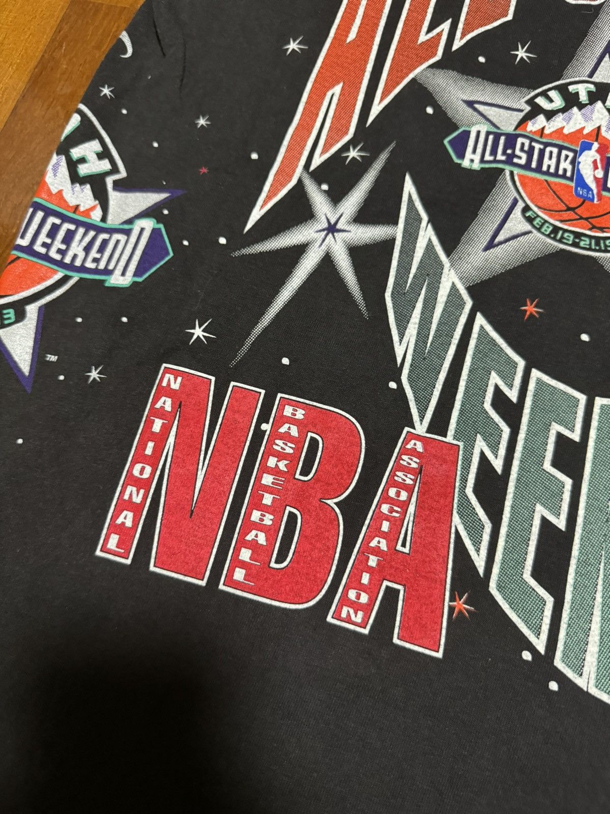 NBA × Salem Sportswear × Vintage Vintage ‘93 Utah Jazz All-Star Weekend Wrap Around Tee Size US M / EU 48-50 / 2 - 16 Thumbnail