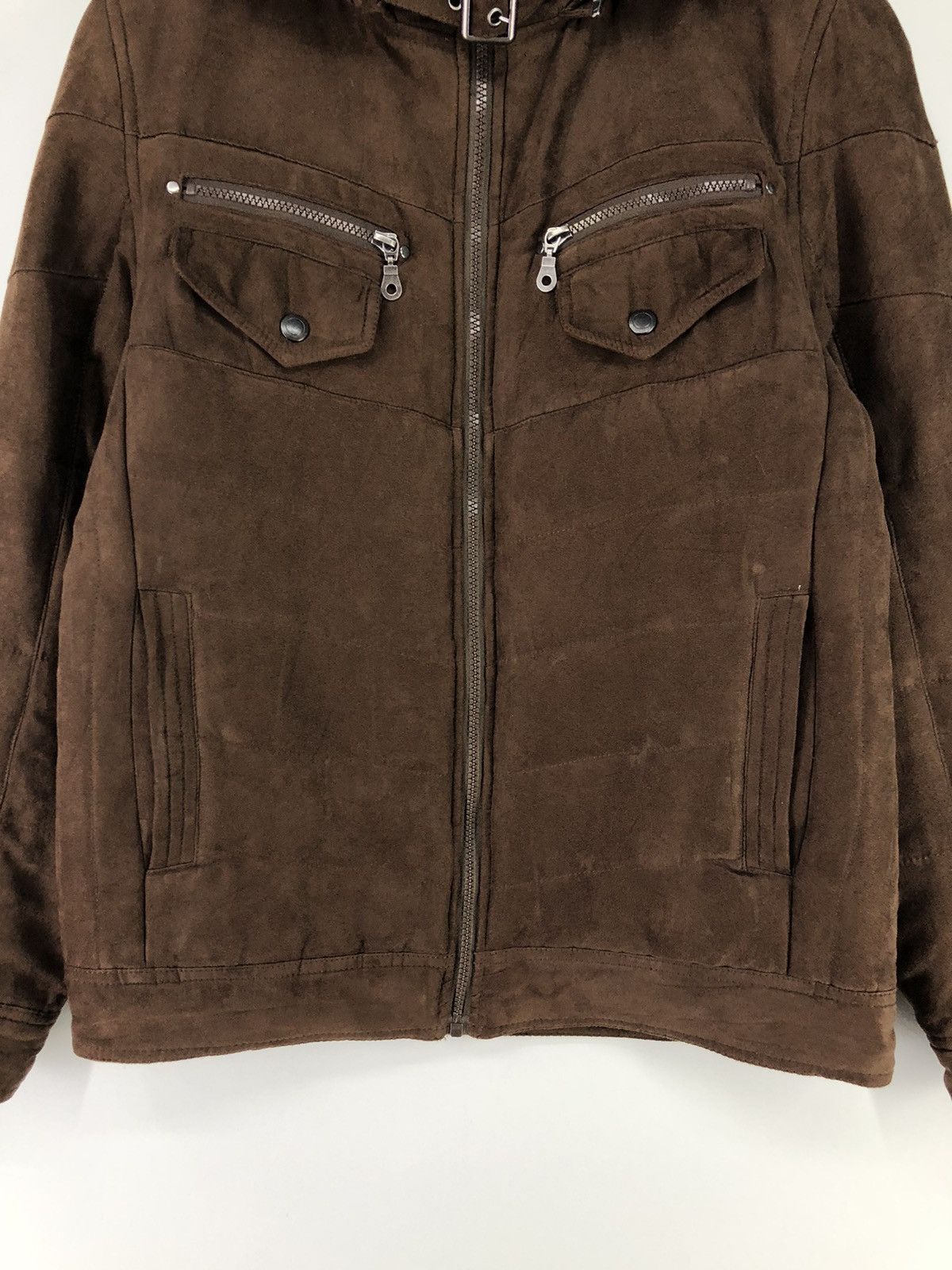 Japanese Brand Louis Chavlon Bikers Style Hooded Brown Jacket Size US M / EU 48-50 / 2 - 12 Thumbnail