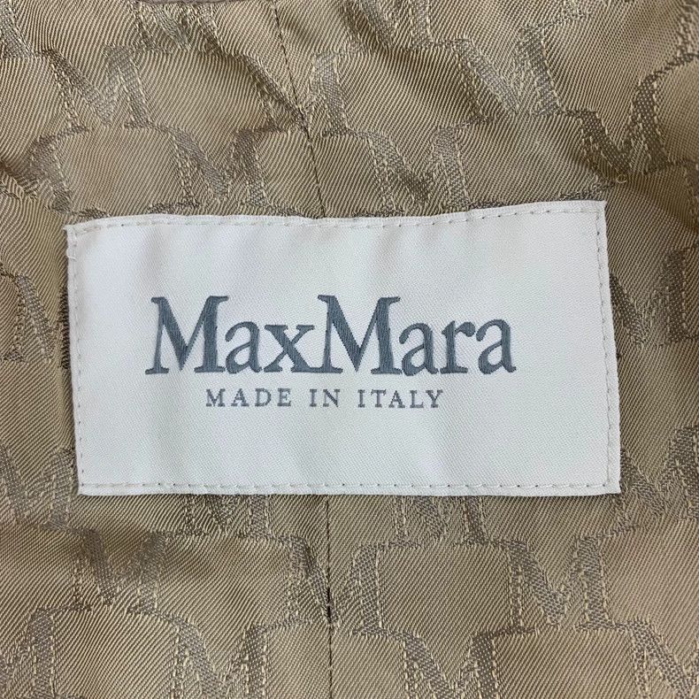 Max Mara Max Mara 101801 Collection Sand Wool Lapel Double Breasted Size XXS / US 00 / IT 34 - 6 Thumbnail