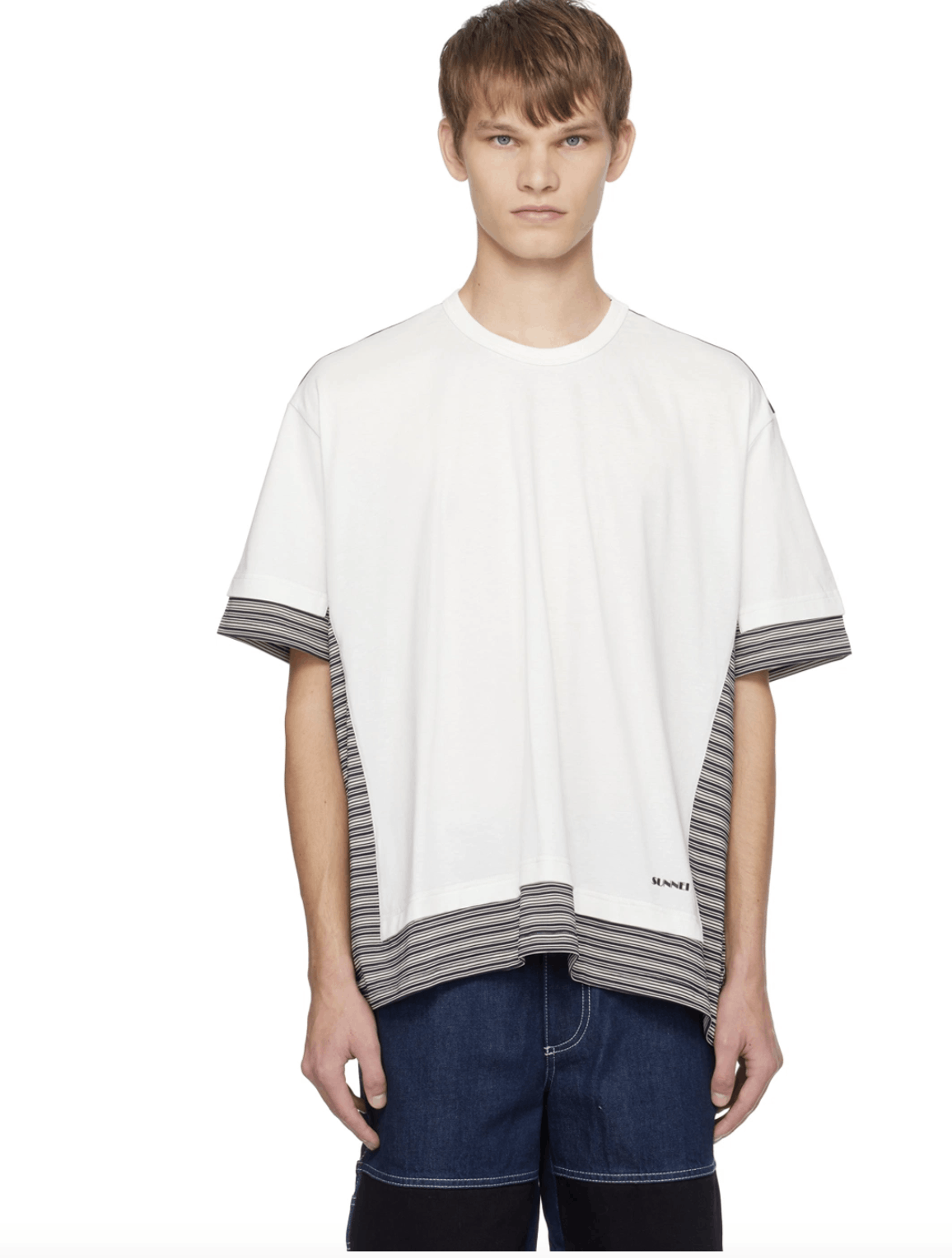 Sunnei SUNNEI Off-White & Green Double T-Shirt Size US S / EU 44-46 / 1 - 1 Thumbnail