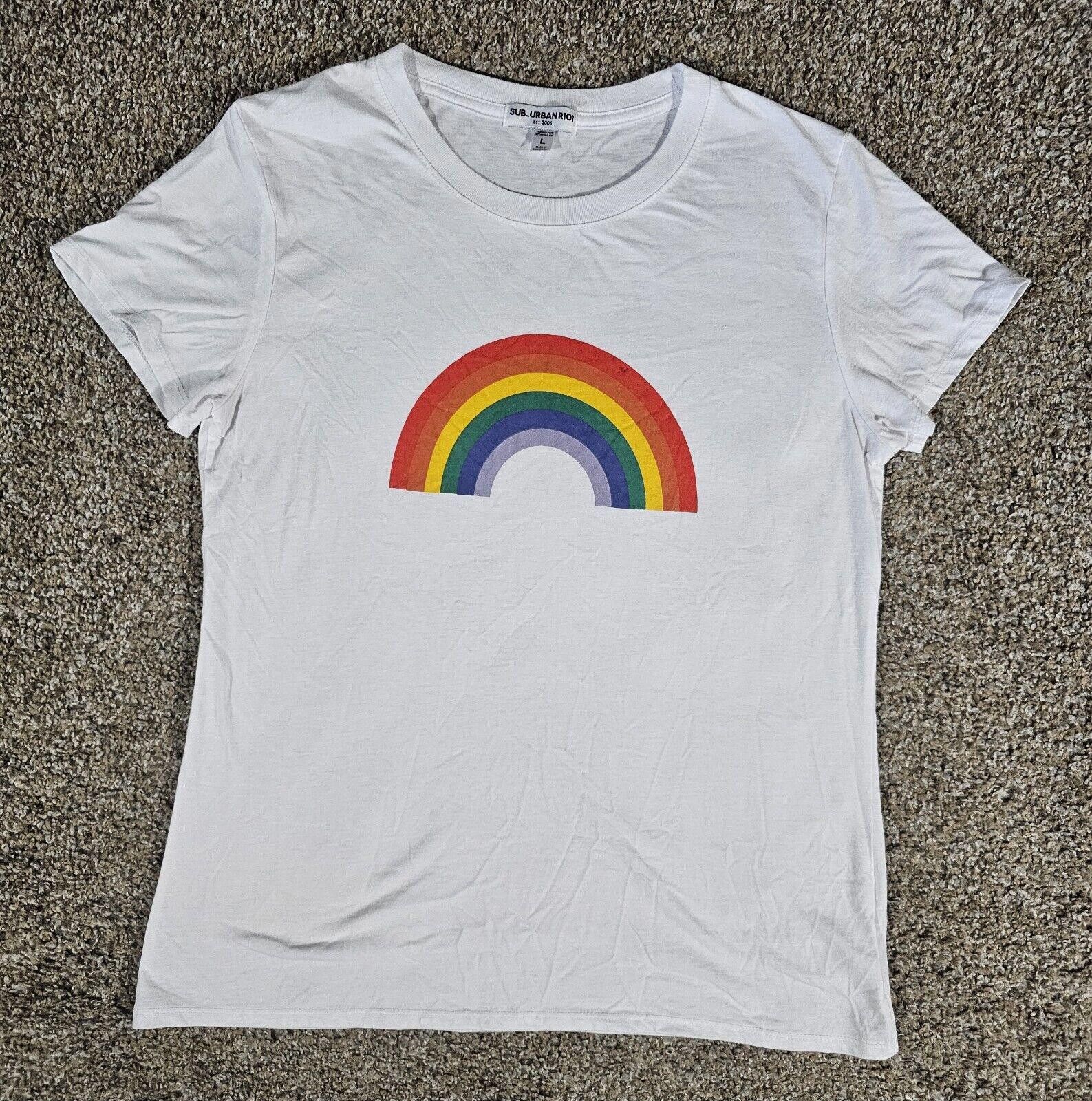Designer Sub_Urban Riot Rainbow Tee Size Womens L Size L / US 10 / IT 46 - 1 Thumbnail