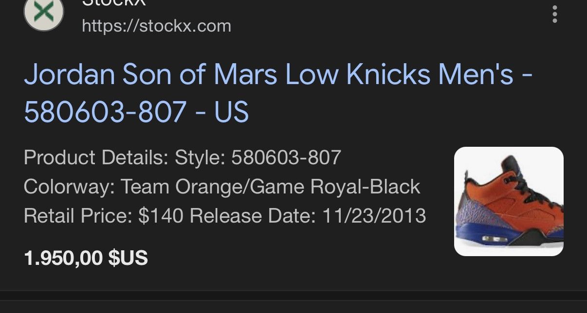 Jordan Brand Rare jordan Son of Mars orange sneakers size 12 Size US 12 / EU 45 - 12 Thumbnail