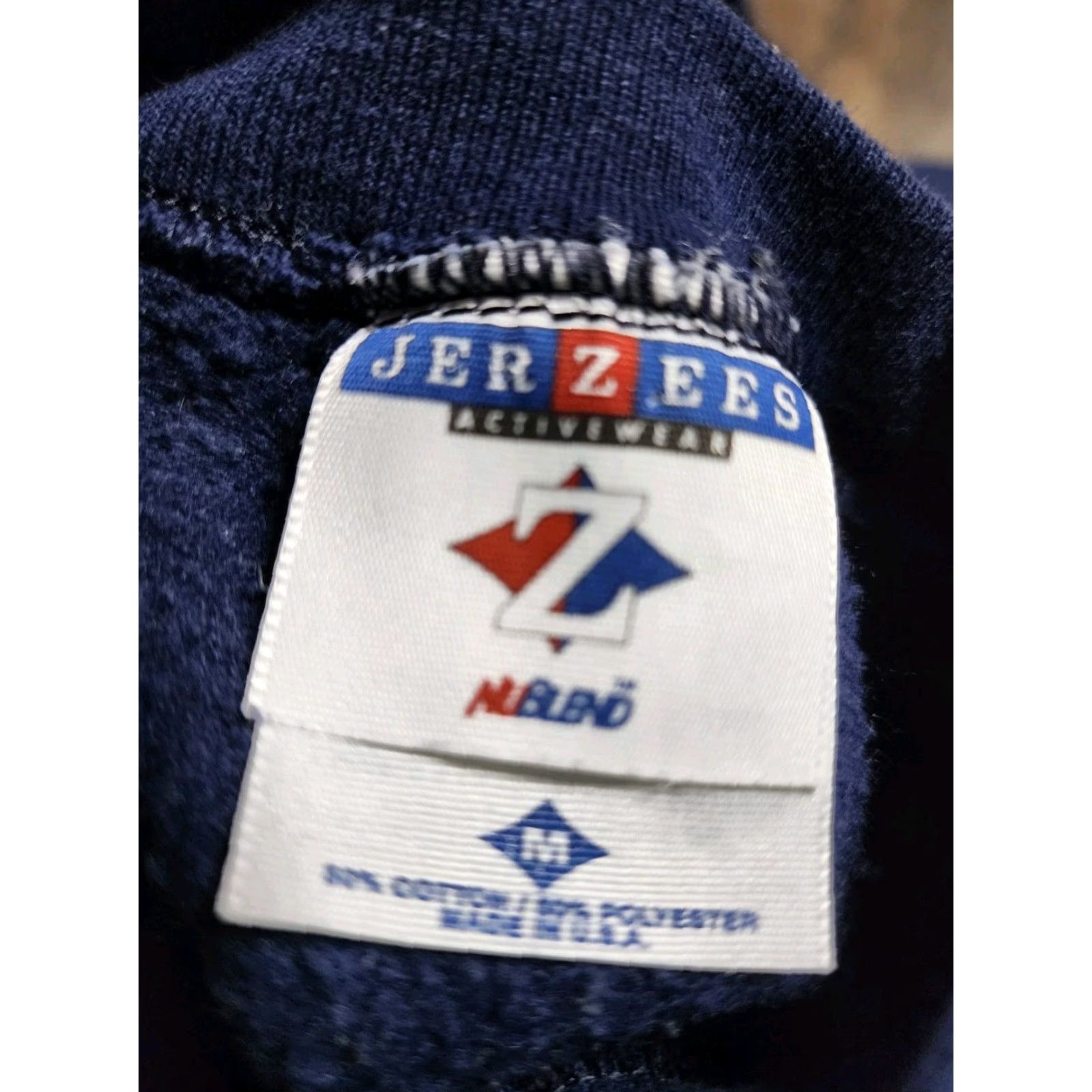 Jerzees VINTAGE Jerzees Sweatshirt Shirt Mens M 90s Crewneck Blue Cotton Blend United States 90s Mens Size US M / EU 48-50 / 2 - 4 Thumbnail