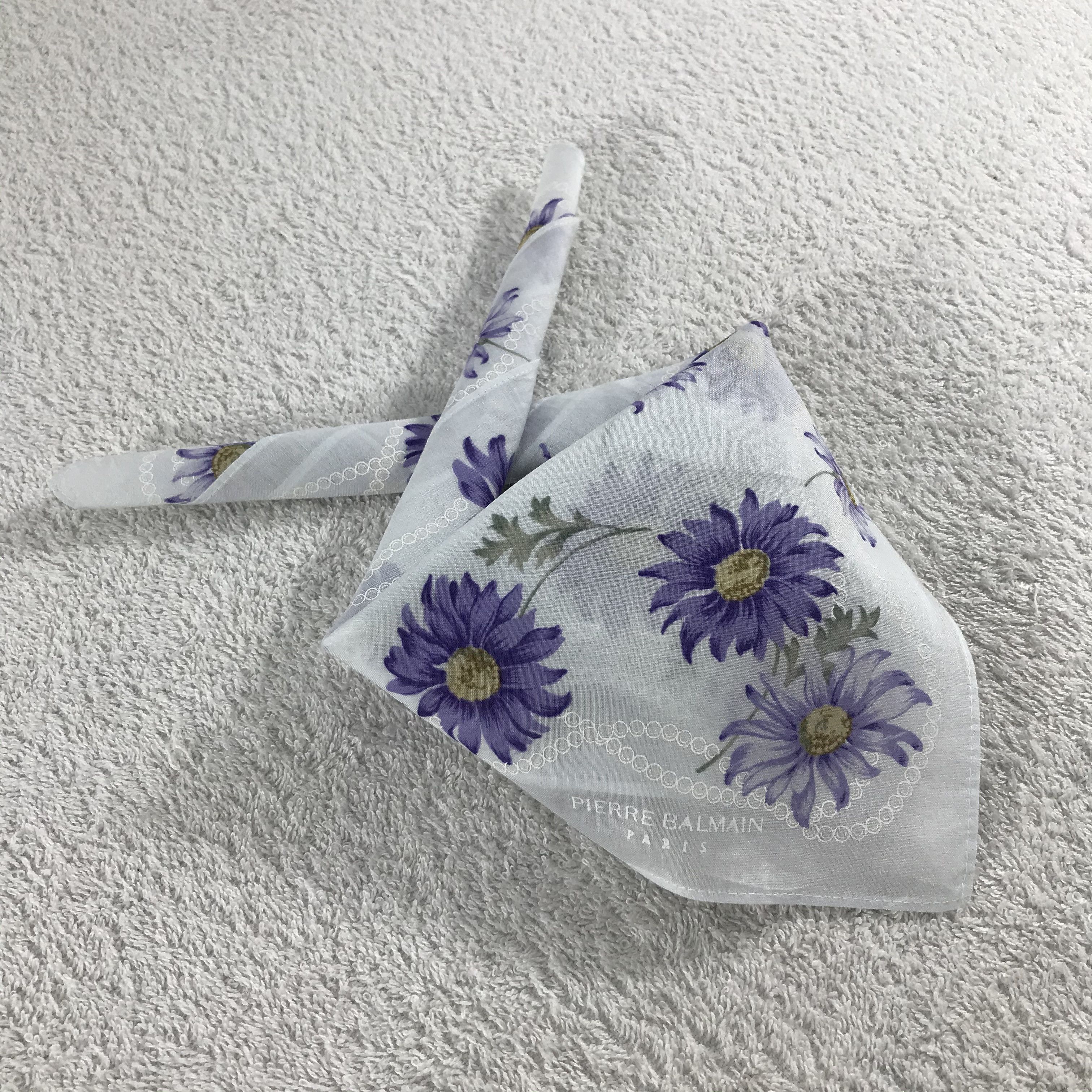 Pierre Balmain × Vintage Pierre Balmain Bandana / Handkerchief / Neckerchief - S217 Size ONE SIZE - 4 Thumbnail