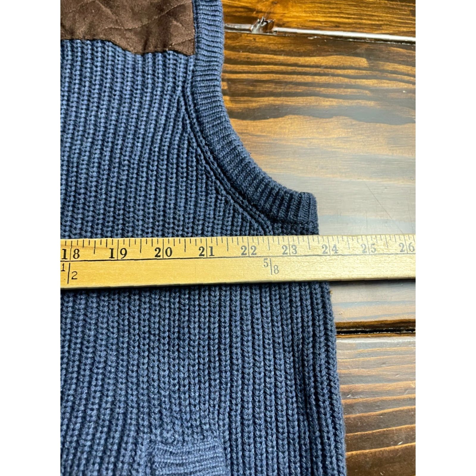 Vintage Cabela's Sweater Women's XL Full Zip Vest Suede Blue Brown Size XL Regular Fit Size XL / US 12-14 / IT 48-50 - 5 Thumbnail