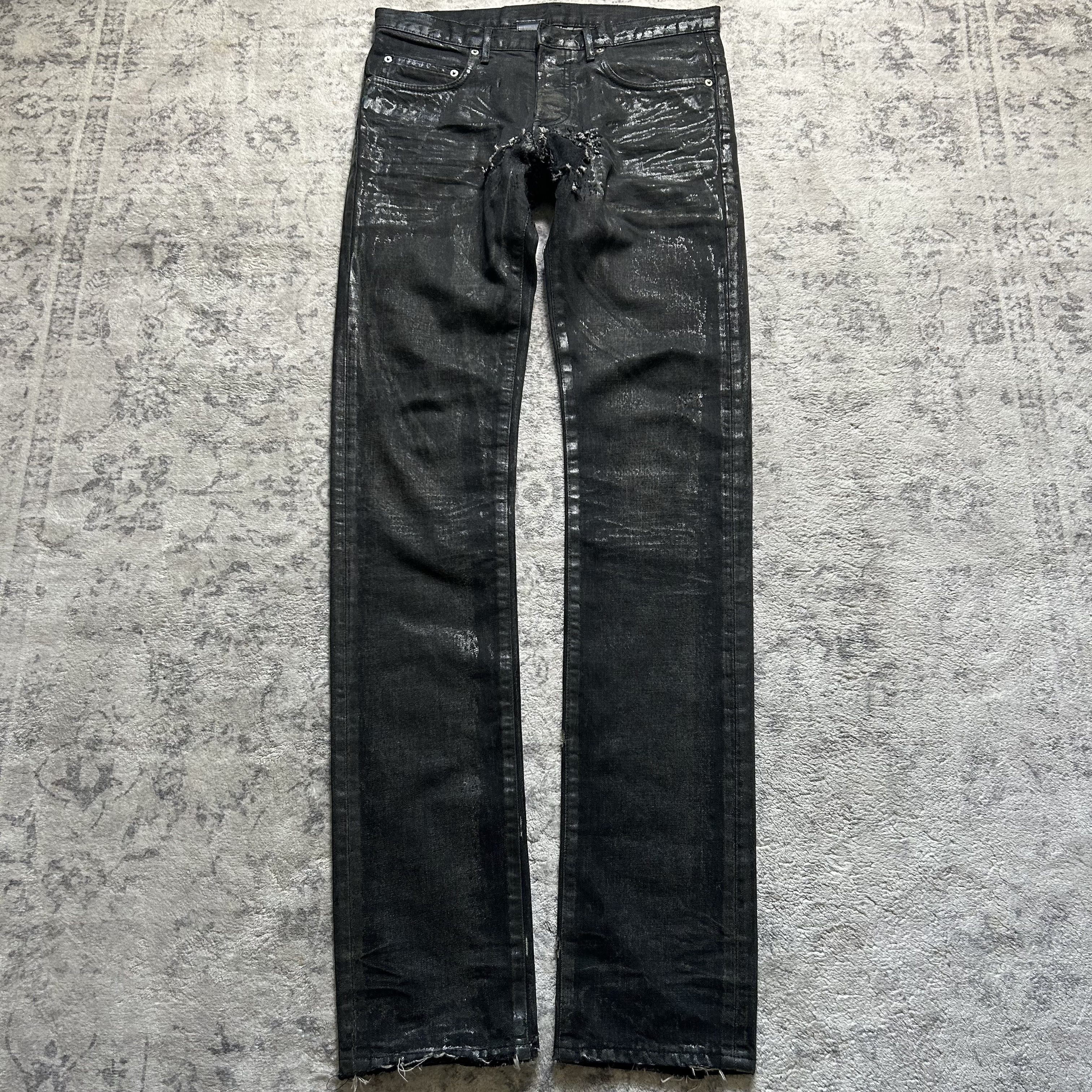Dior × Hedi Slimane AW03 Dior Homme Luster Clawmark Denim Jeans