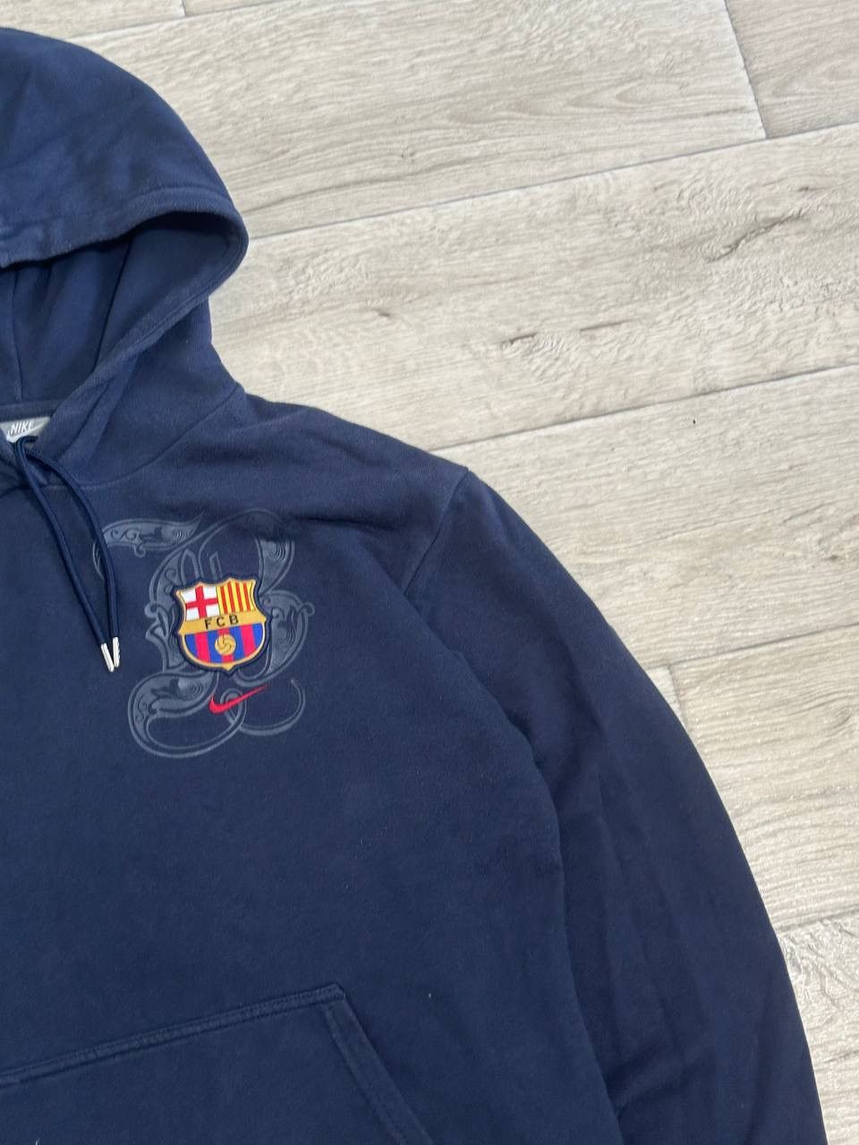 Nike Vintage Nike FC Barcelona Hoodie Navy Sweatshirt Blokecore L Size US L / EU 52-54 / 3 - 4 Thumbnail