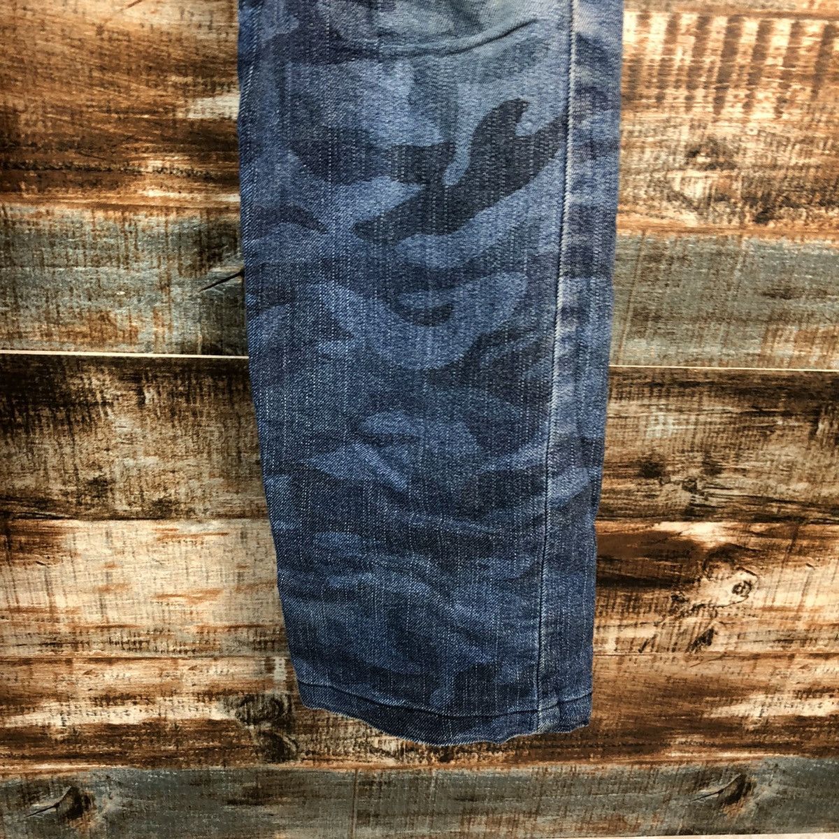Japanese Brand Z Dragon camo Blue Distressed Denim vintage Pants #A2167 Size US 33 - 12 Thumbnail