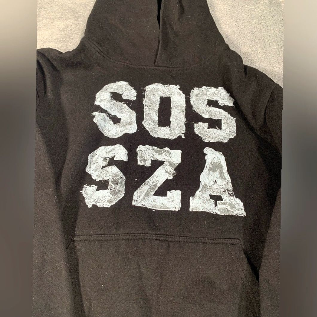 Vintage Sza SOS tour hoodie Medium black sweatshirt Womens M Hoodie Size M / US 6-8 / IT 42-44 - 2 Thumbnail