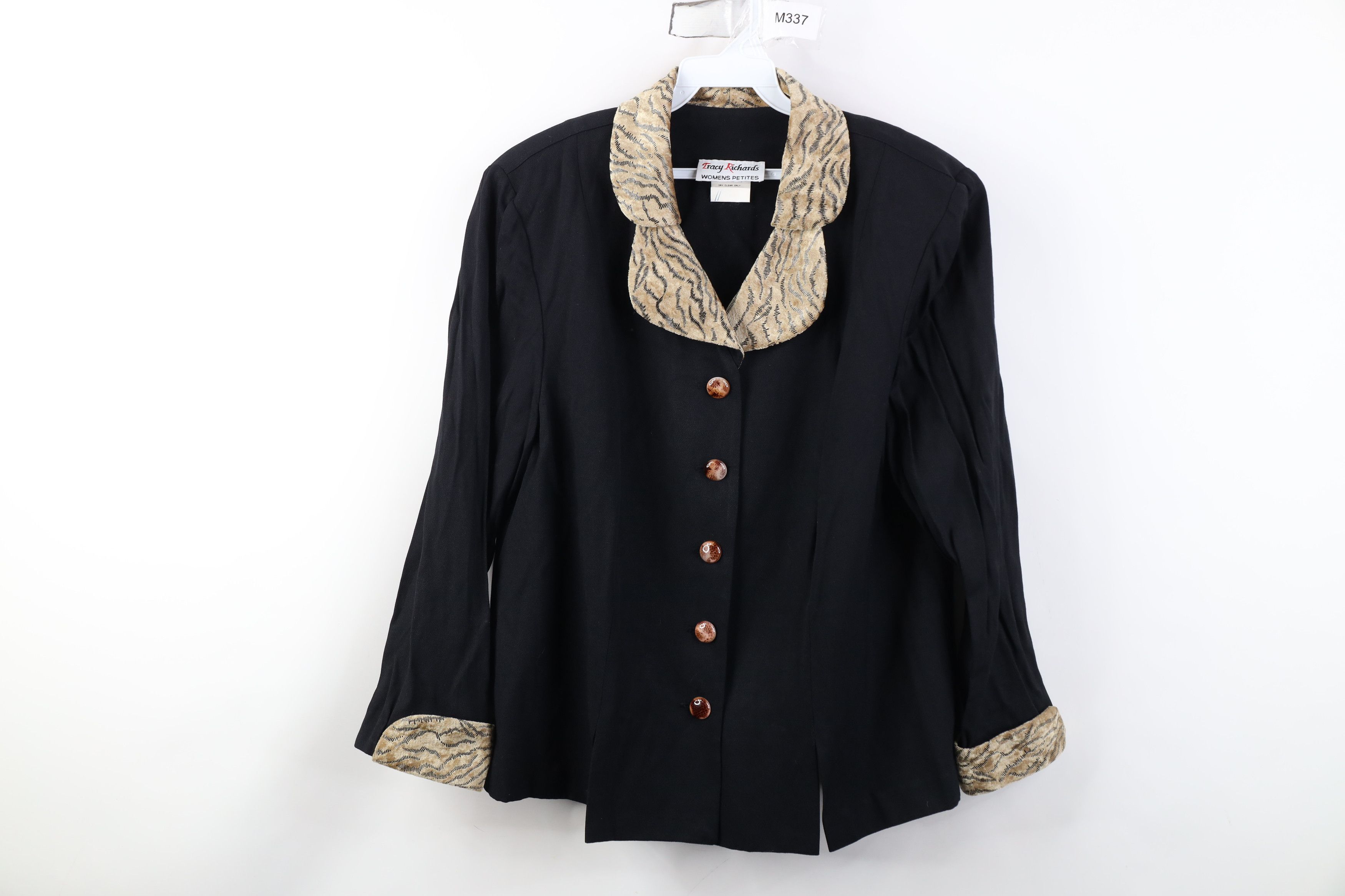 Vintage Vintage 90s Streetwear Knit Evening Blazer Jacket Black USA Size XXL / US 16-18 / IT 52-54 - 1 Thumbnail