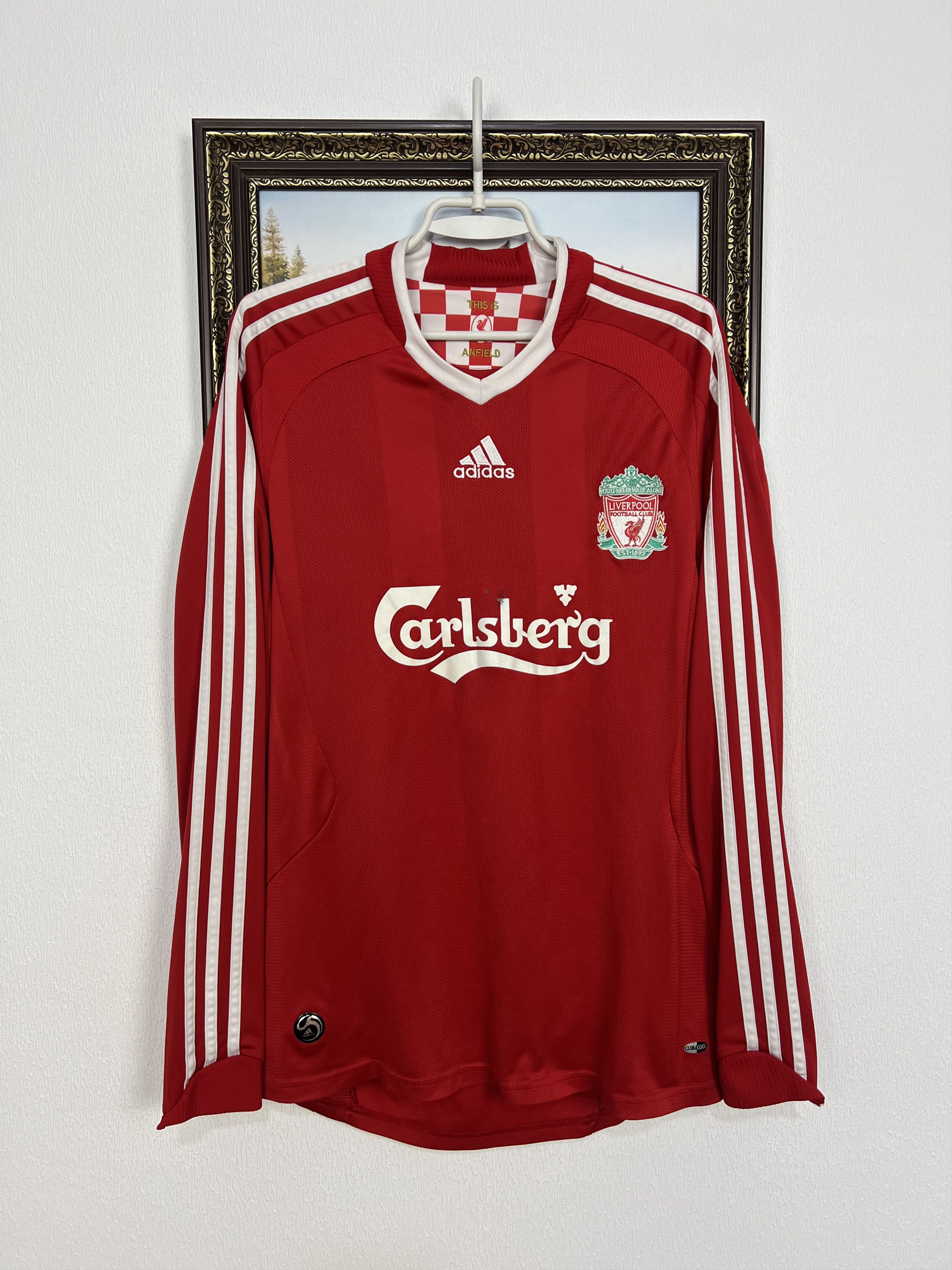Adidas Liverpool football shirt Soccer Long Sleeve Jersey Trikot Size US M / EU 48-50 / 2 - 1 Thumbnail