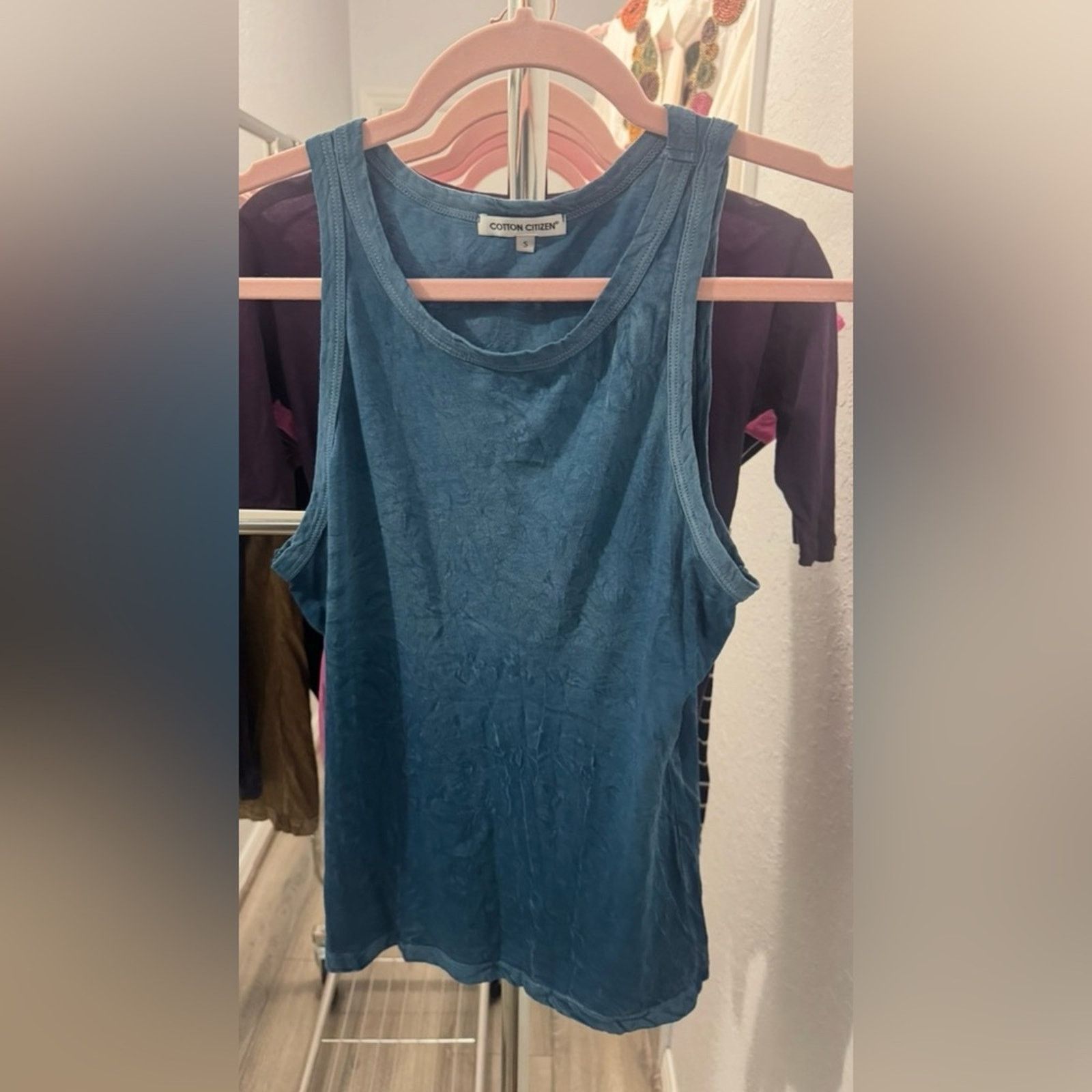 COTTONCITIZEN NEW Cotton Citizen $75 Blue Tank Tops Size Small Size S / US 4 / IT 40 - 2 Thumbnail