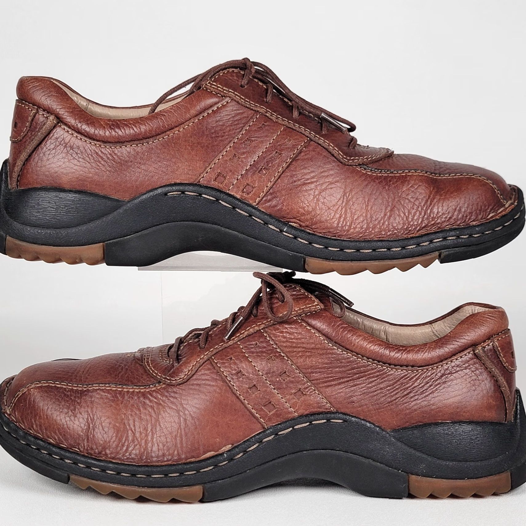Clarks Clarks Leather Lace-Up Comfort Casual Walking Sneakers for Men 8 M Brown Oxford Shoes Mens Size US 8 / EU 41 - 5 Thumbnail