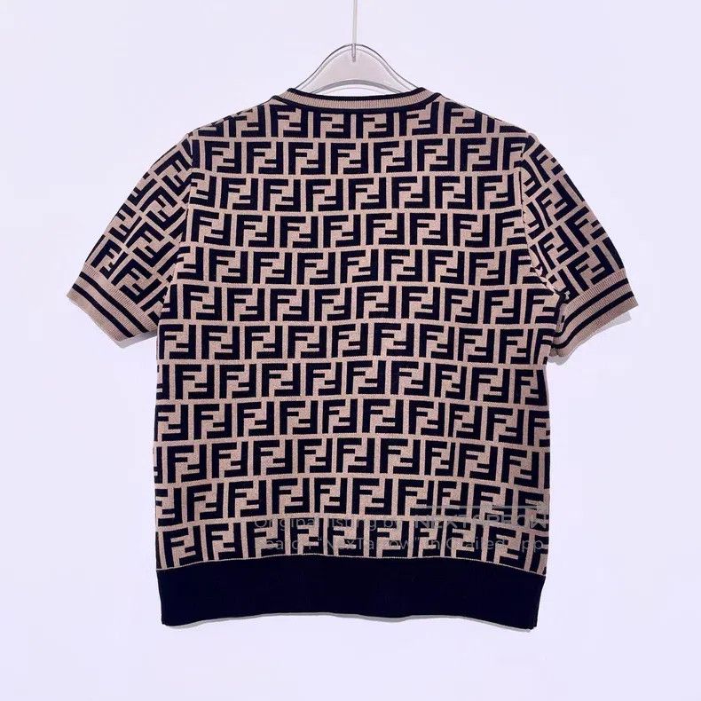 Fendi Fendi Double F Full Print Knit Short Sleeve Size XS / US 0-2 / IT 36-38 - 2 Thumbnail