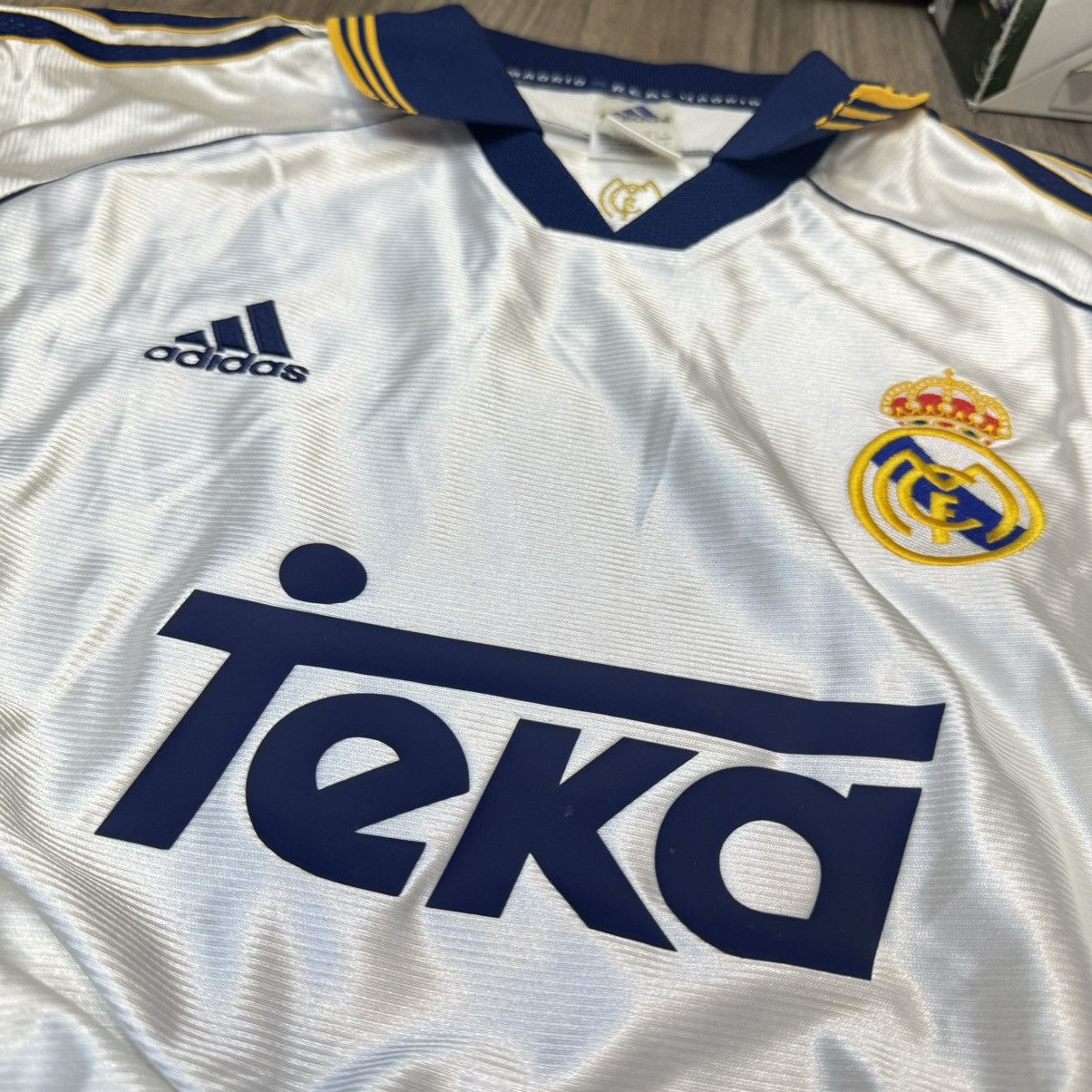 Adidas Real Madrid 99/00 player issue L/S home shirt #6 Redondo Size US XL / EU 56 / 4 - 3 Thumbnail