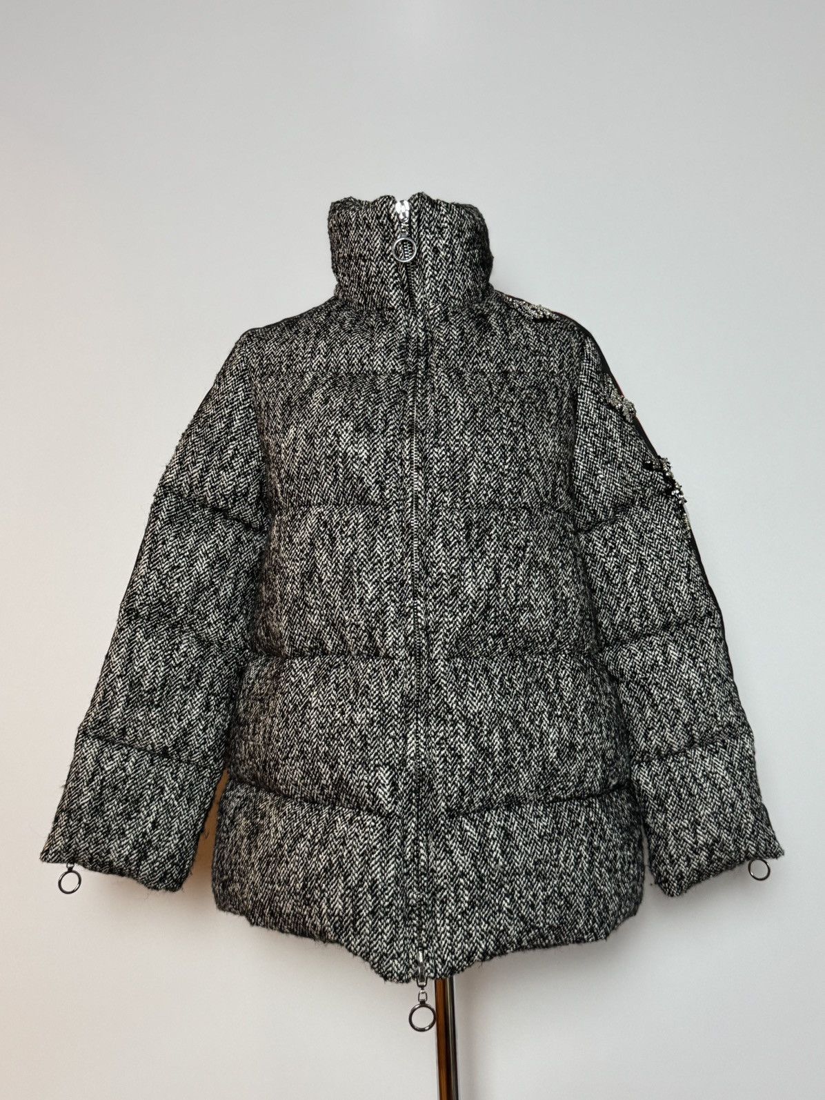 Ermanno Scervino down jacket with stripes on the sleeves