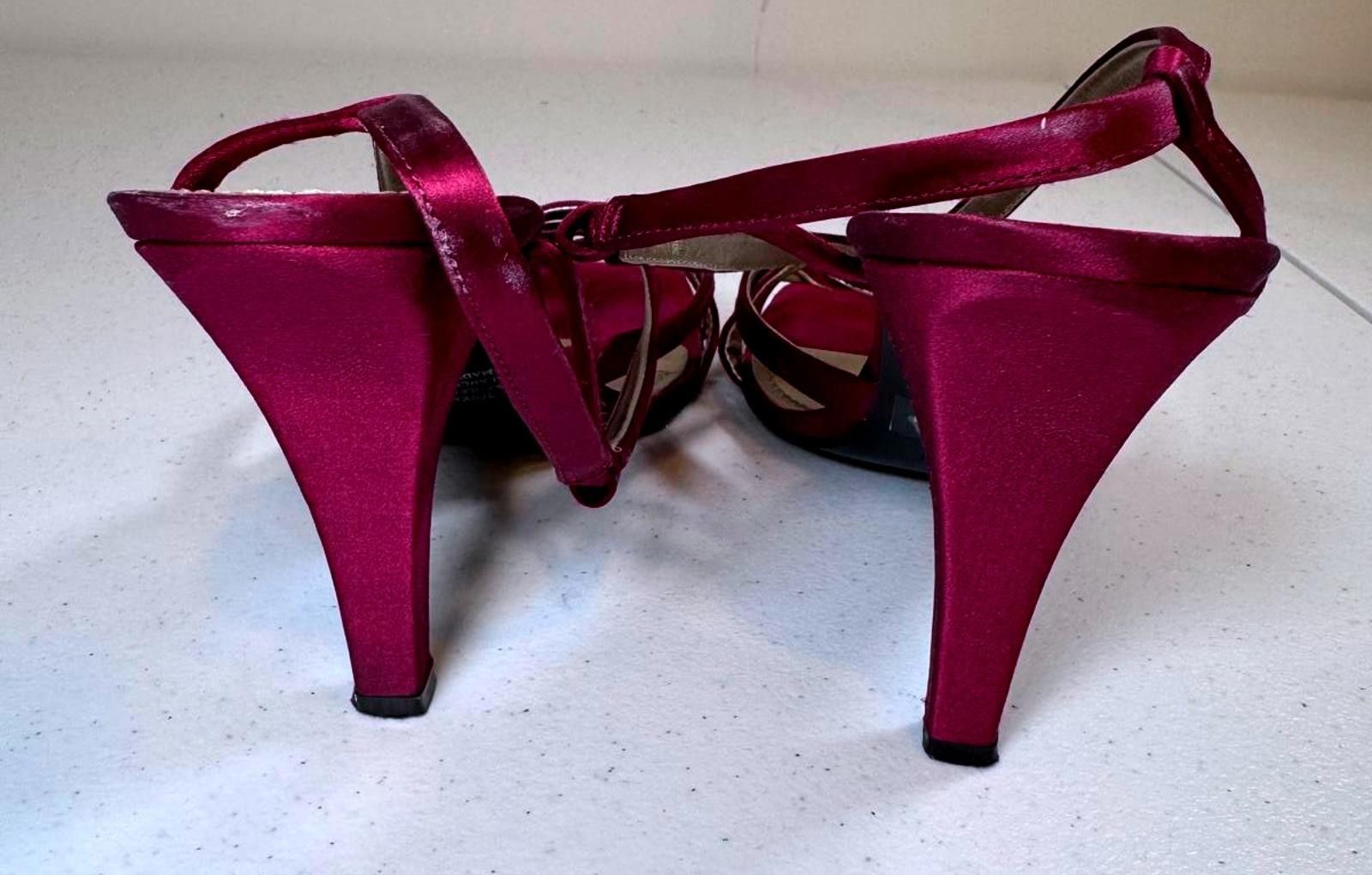Nine West Elegant Nine West Satin Heels - Rich Burgundy Size US 10 / IT 40 - 4 Thumbnail