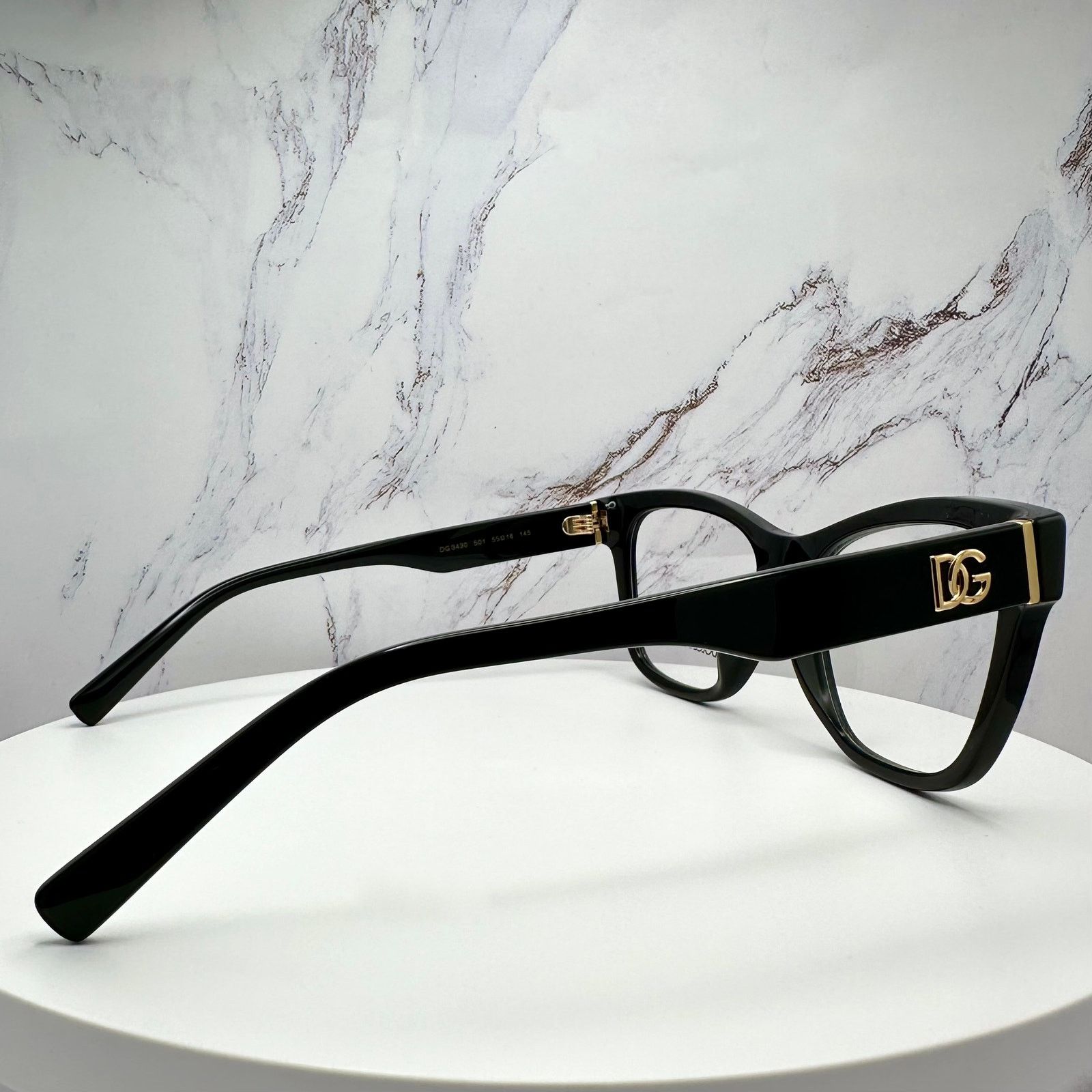 Dolce & Gabbana New Dolce&Gabbana Eyeglasses Black Square Gold Metal Frames Size ONE SIZE - 16 Thumbnail