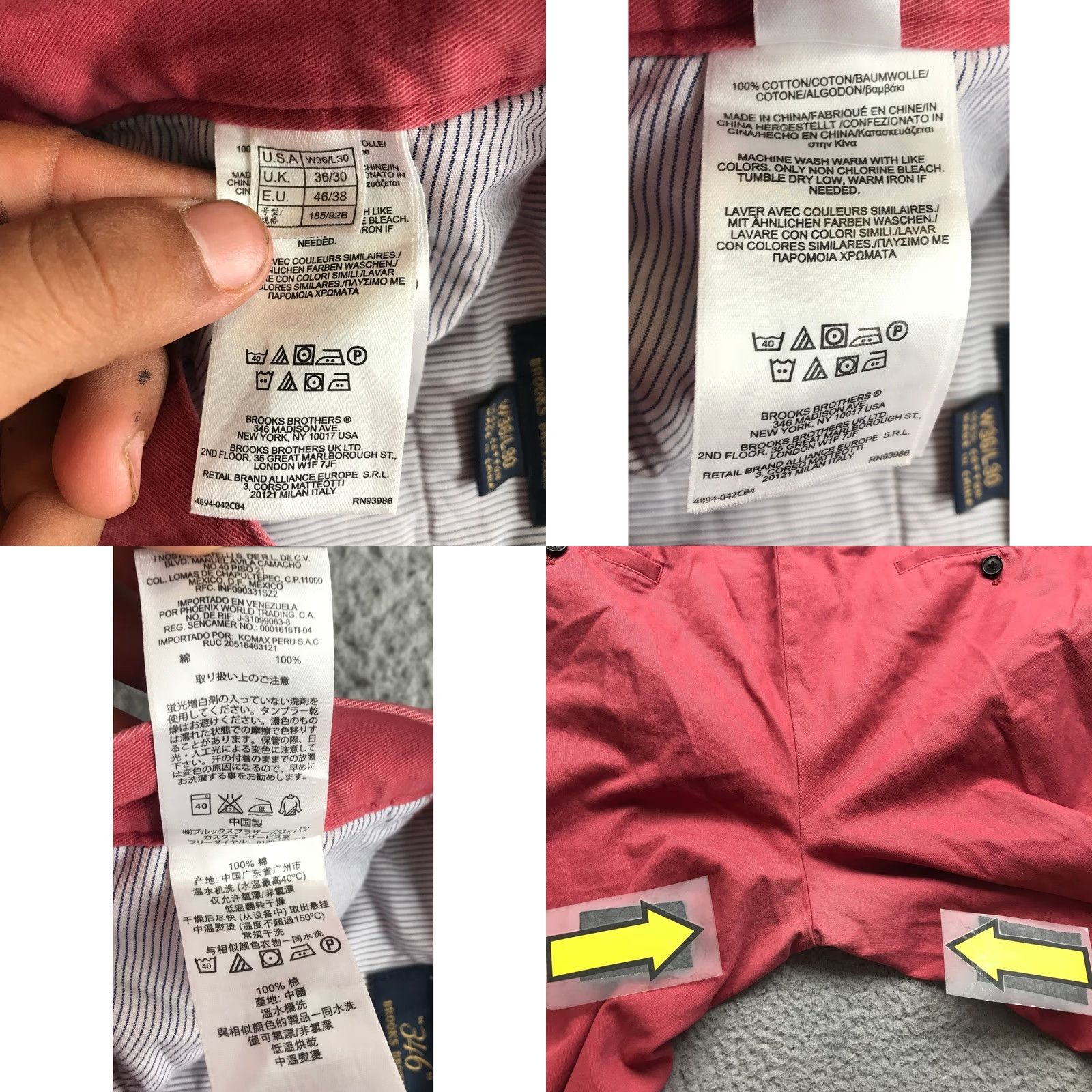 Brooks Brothers Brooks Brothers Pants Chino Twill Dress Mens 36x30 Cotton Pink Flat Front Classic Fit Size US 36 / EU 52 - 8 Thumbnail