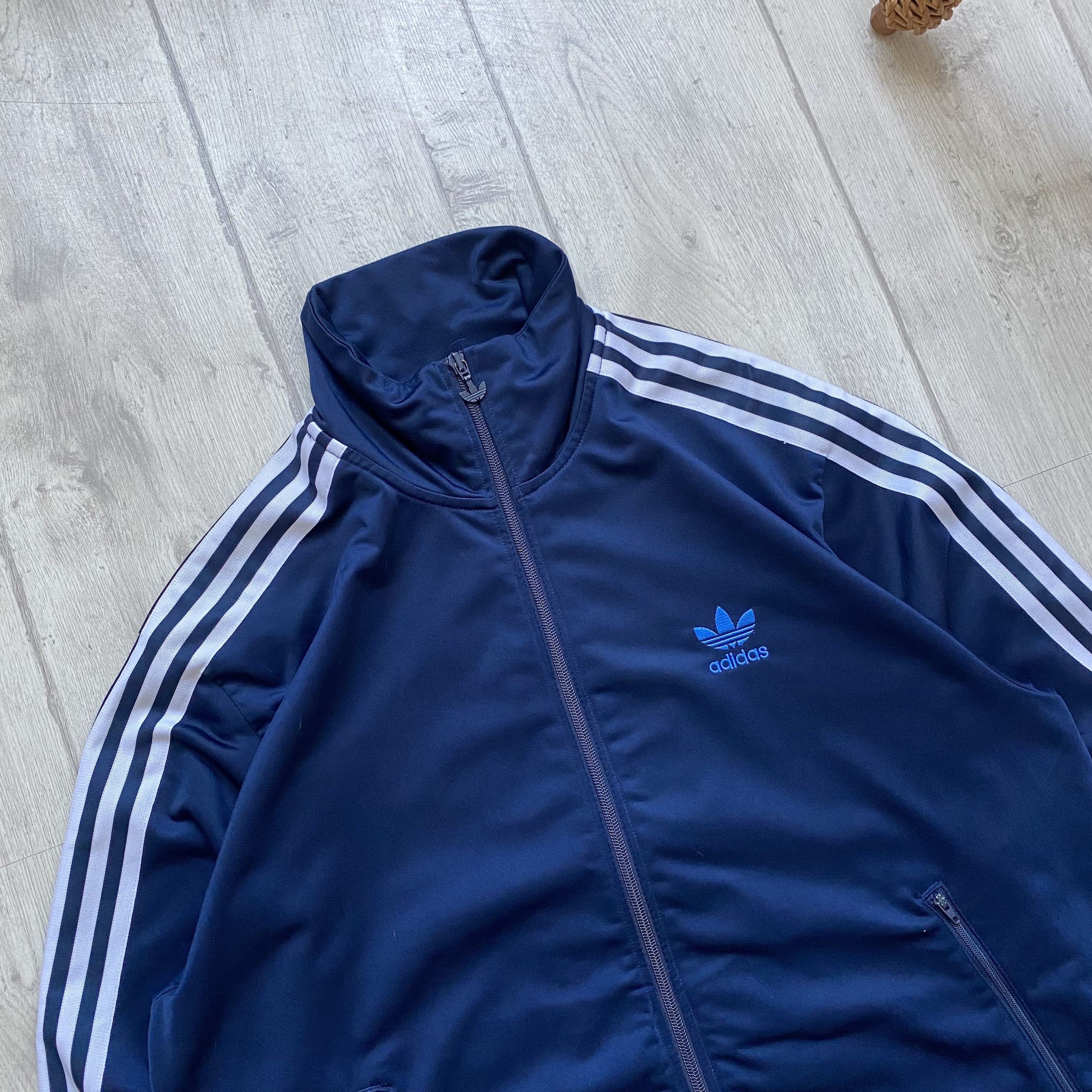 Adidas 🦈 Vintage 00s Adidas Track Top Jacket Retro Size US L / EU 52-54 / 3 - 2 Thumbnail