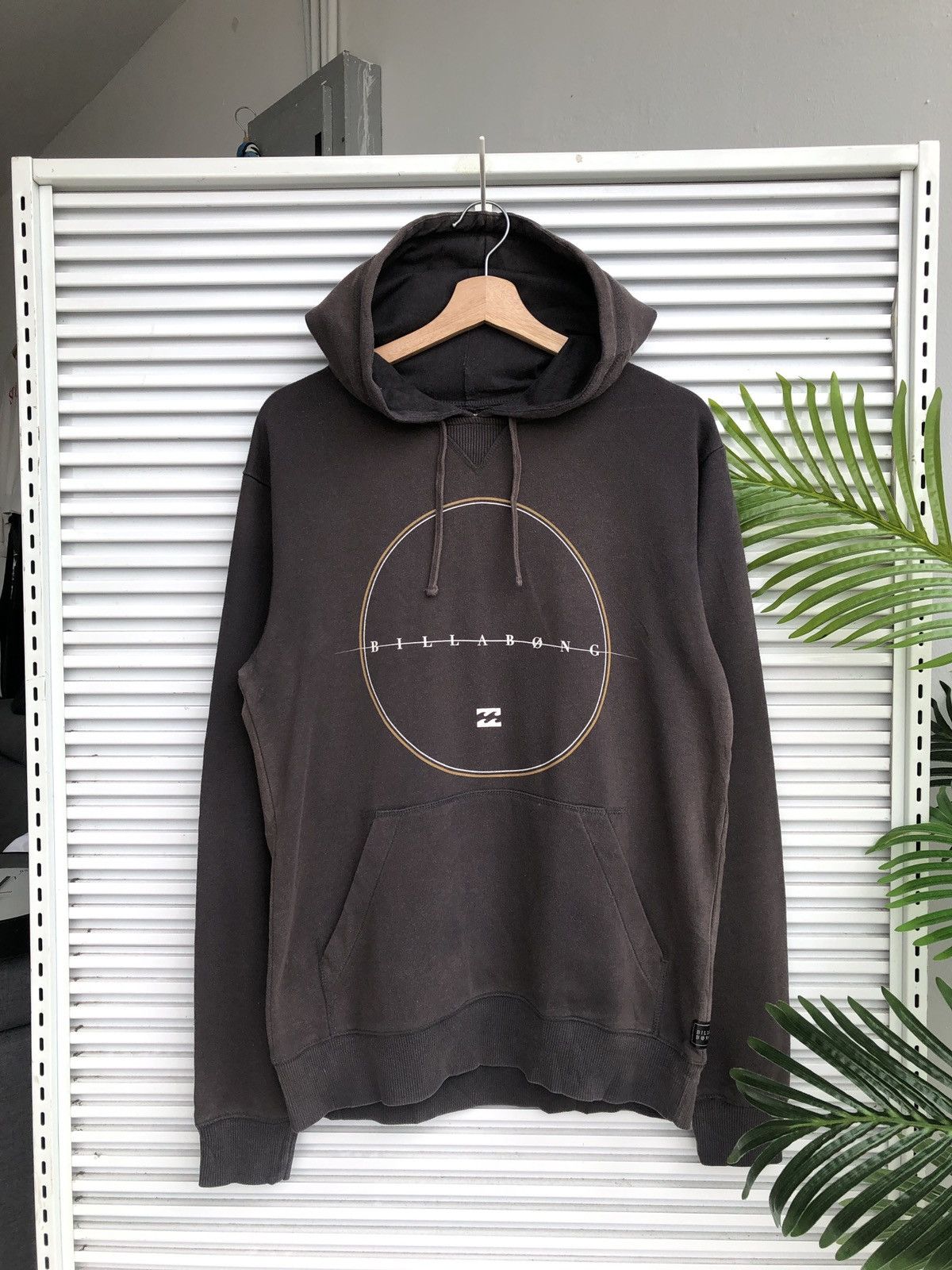 image of Sunfaded Billabong Australia Surfboards Pullover Hoodie in Black, Men's (Size Small)
