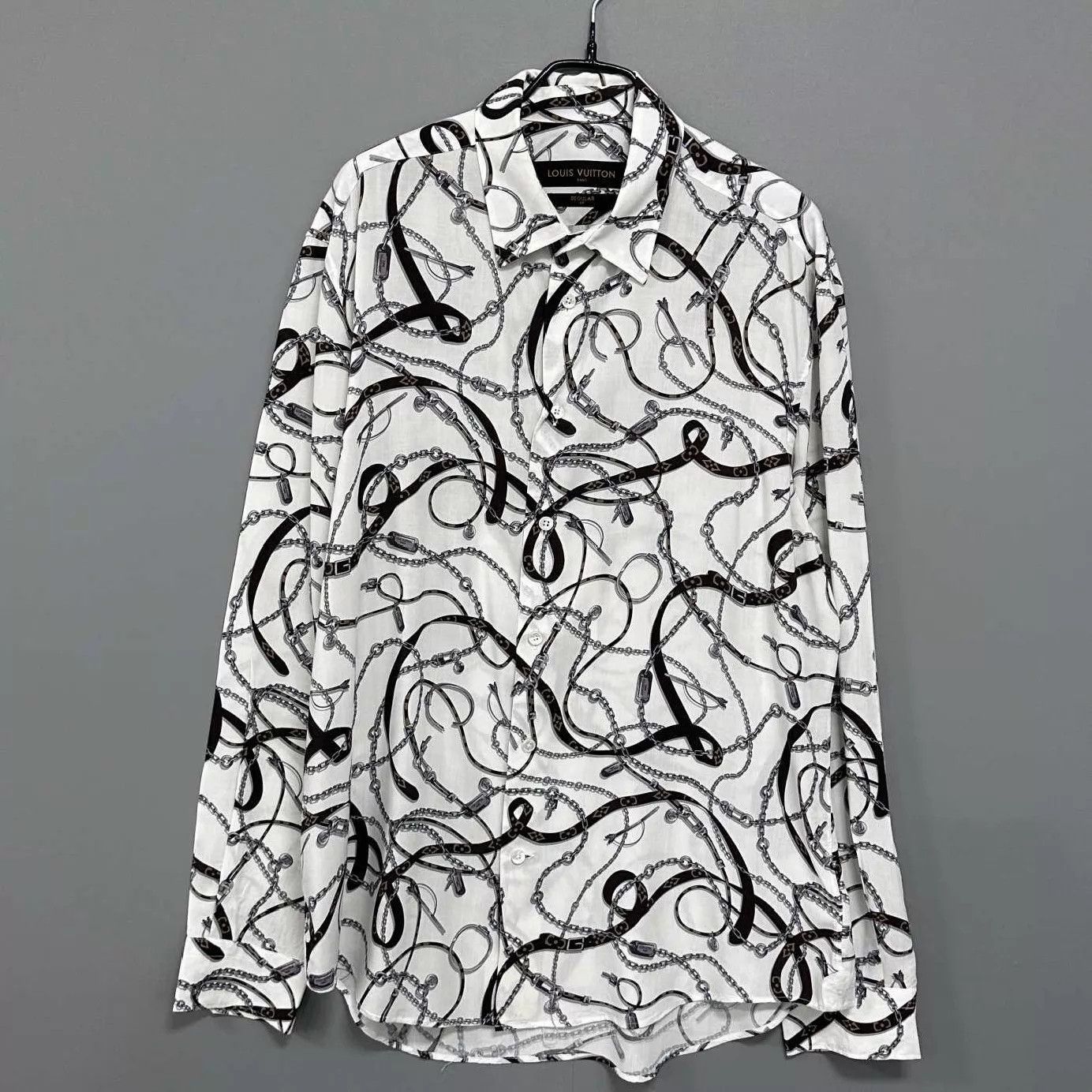Louis Vuitton LV Monogram Chain Shirt 95 New Size L Size US L / EU 52-54 / 3 - 1 Thumbnail