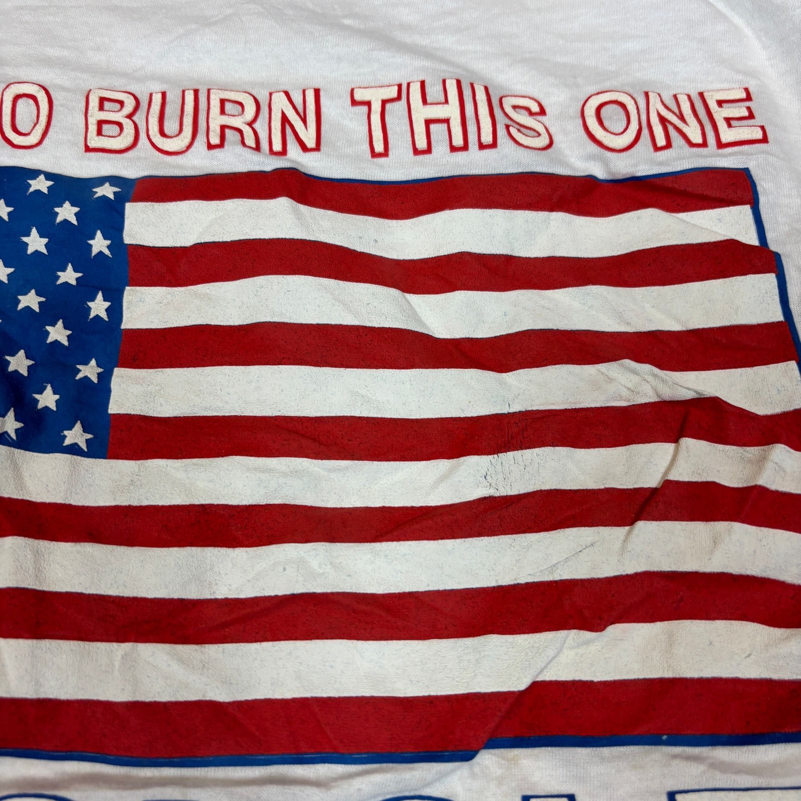Vintage Vintage 80s Try To Burn This One US Flag Patriotic Shirt XL Size US XL / EU 56 / 4 - 9 Thumbnail