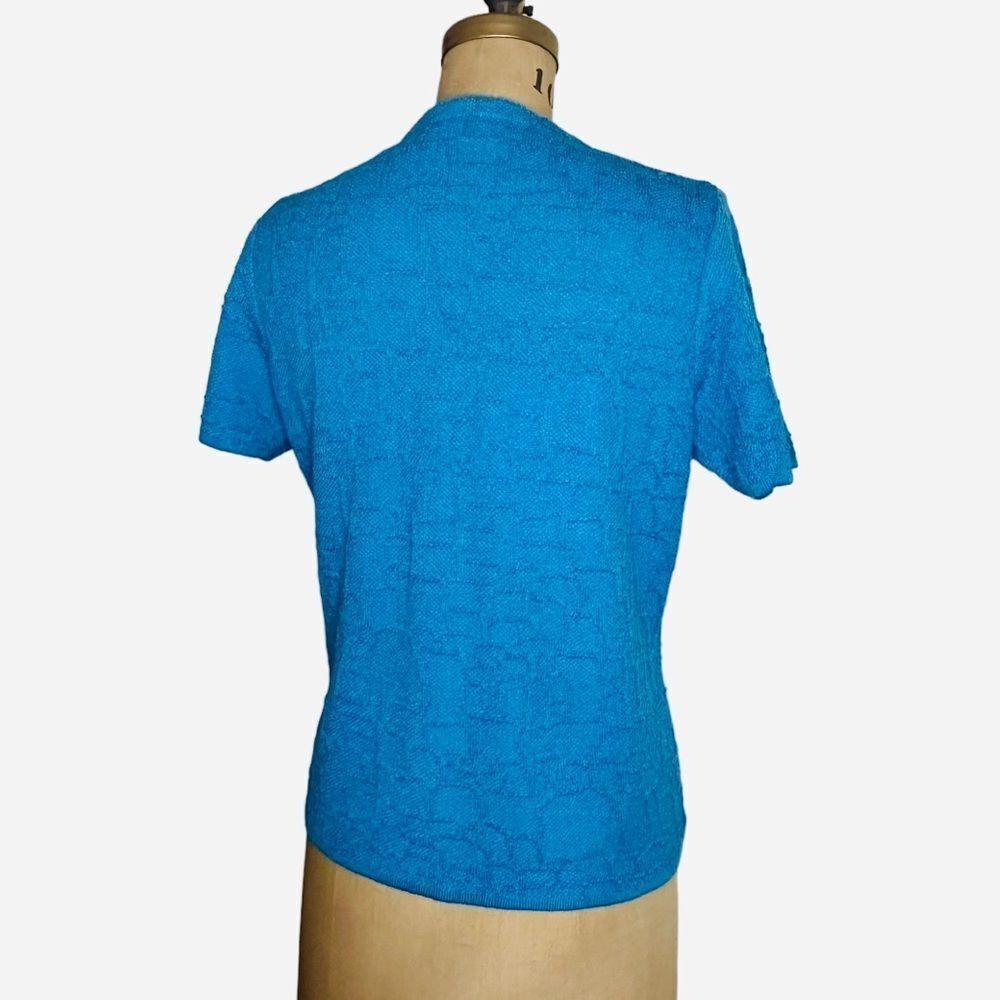 Carmina Vintage Carmina Turquoise Short Sleeve V neck Cardigan Sweat Size S / US 4 / IT 40 - 3 Thumbnail