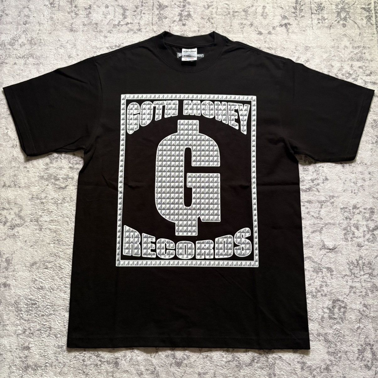 Goth Money Records x GrimyKids GMR Studded Box Logo T-Shirt