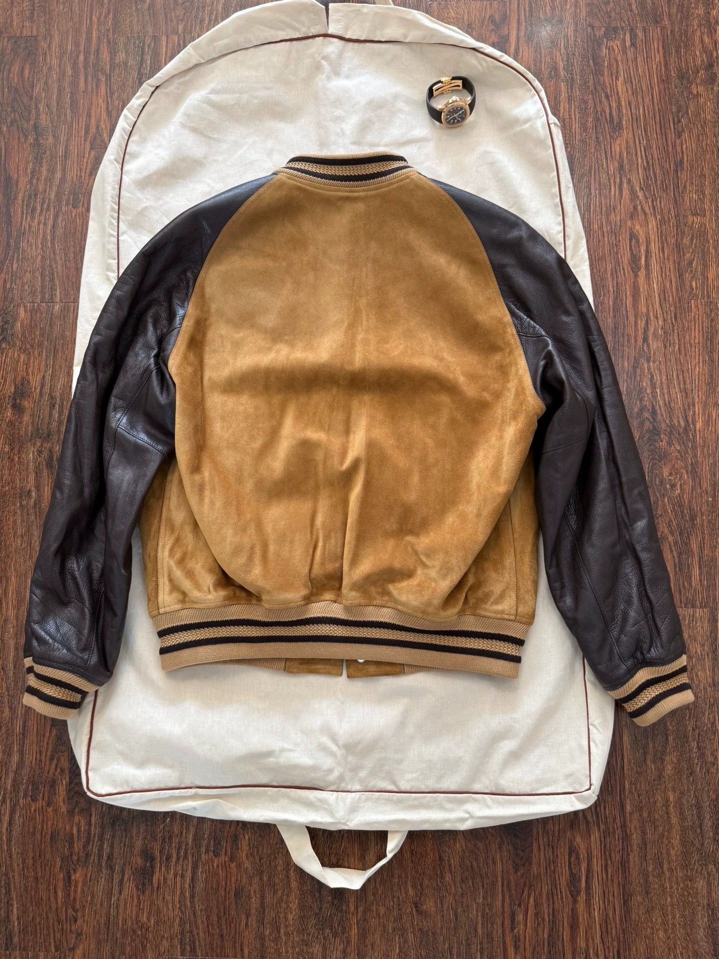 Berluti BERLUTI Baseball Jacket 48 Leather Dropped Shoulder Logo Size US M / EU 48-50 / 2 - 2 Thumbnail