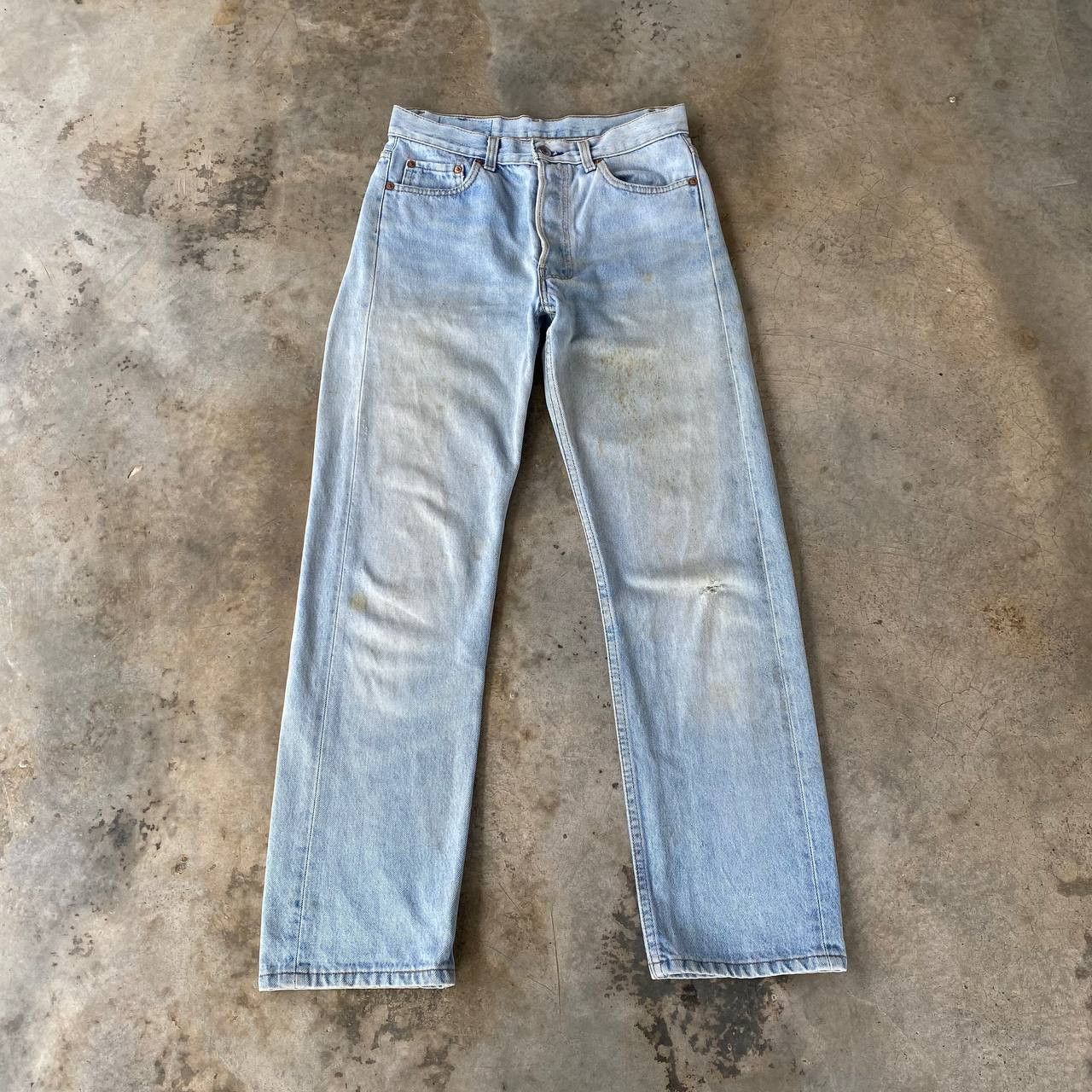 Levi's Vintage Clothing Vintage 90s Levi's 501 Distressed Dirty Wash Faded Grunge Size US 29 - 1 Thumbnail