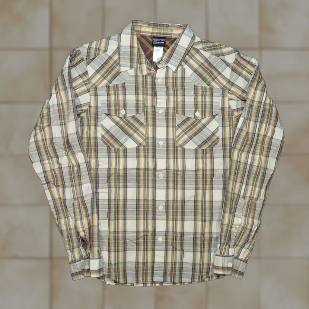 Patagonia Patagonia Shirt Mens Small Tan Plaid Long Sleeved Organic Cotton Button Up Size US S / EU 44-46 / 1 - 1 Thumbnail