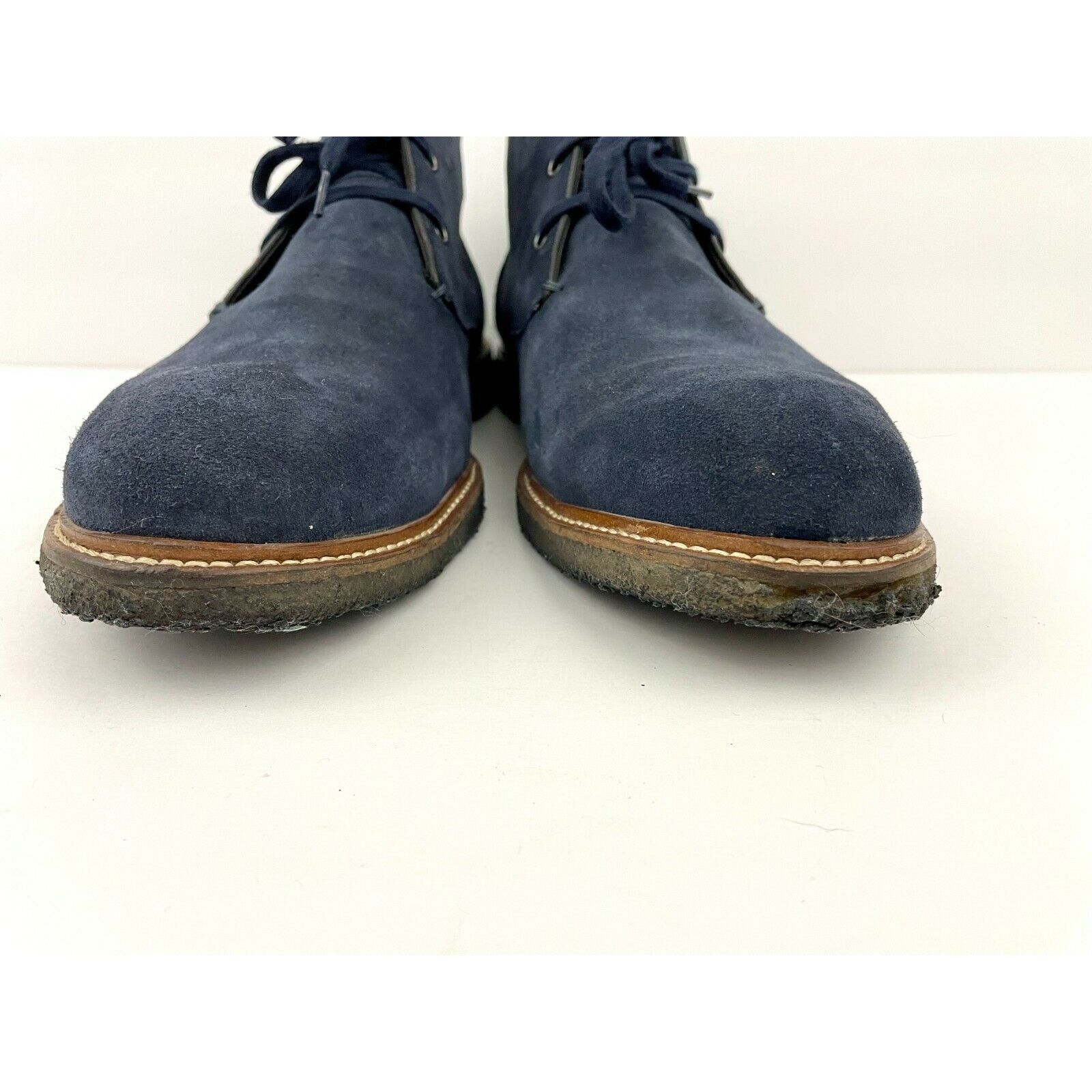 Bloomingdale's Blue Leather Lace Up Oxfords US 10.5 Dress Shoes Size US 10.5 / EU 43-44 - 5 Thumbnail