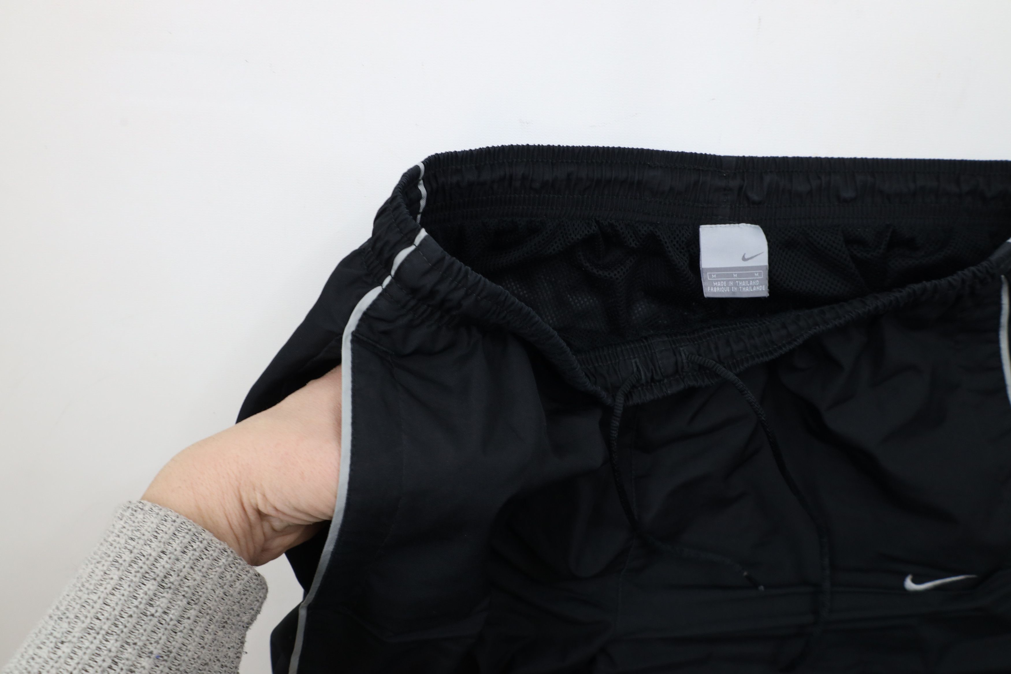 Nike × Vintage Vintage Nike Travis Scott Mini Swoosh Lined Wide Leg Pants Size US 34 / EU 50 - 9 Thumbnail