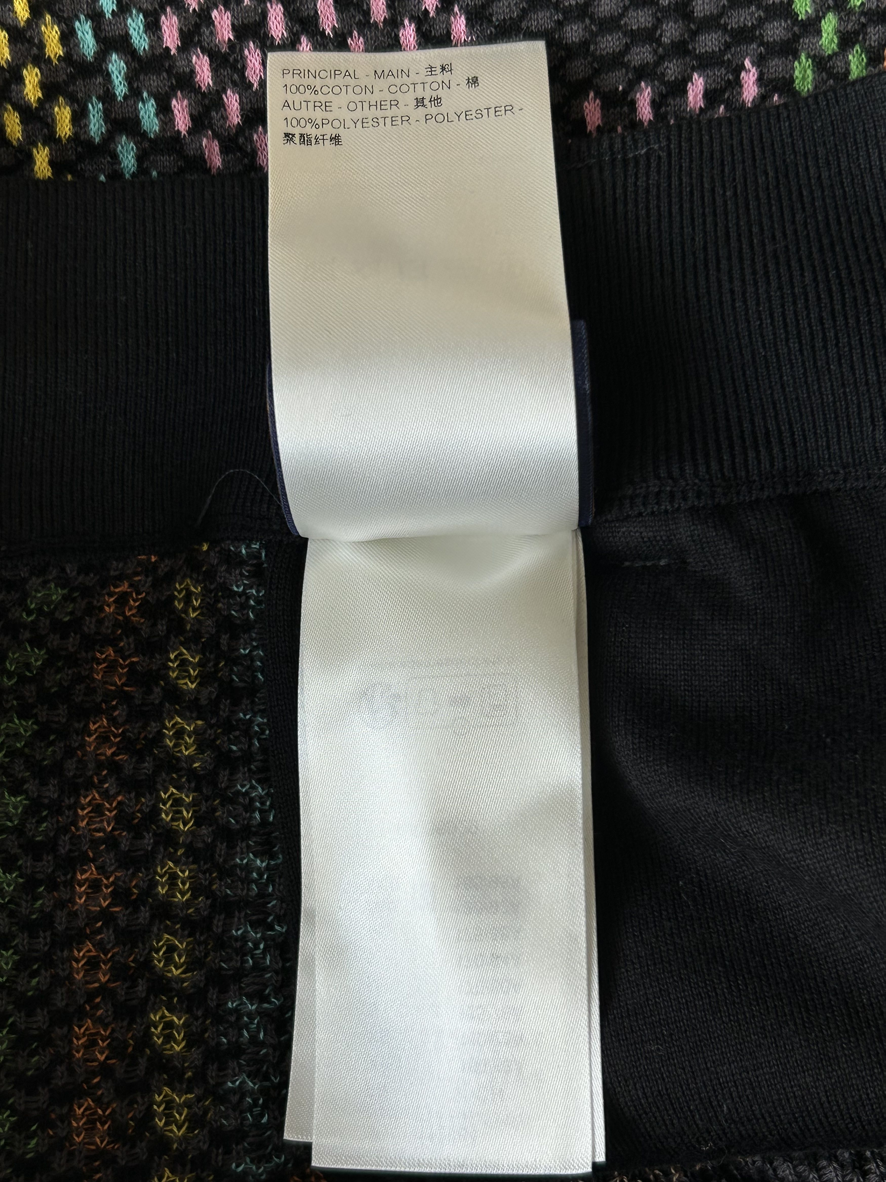 Louis Vuitton Louis Vuitton Black & Multicolor Damier Knit Shorts Size US 40 / EU 56 - 5 Thumbnail