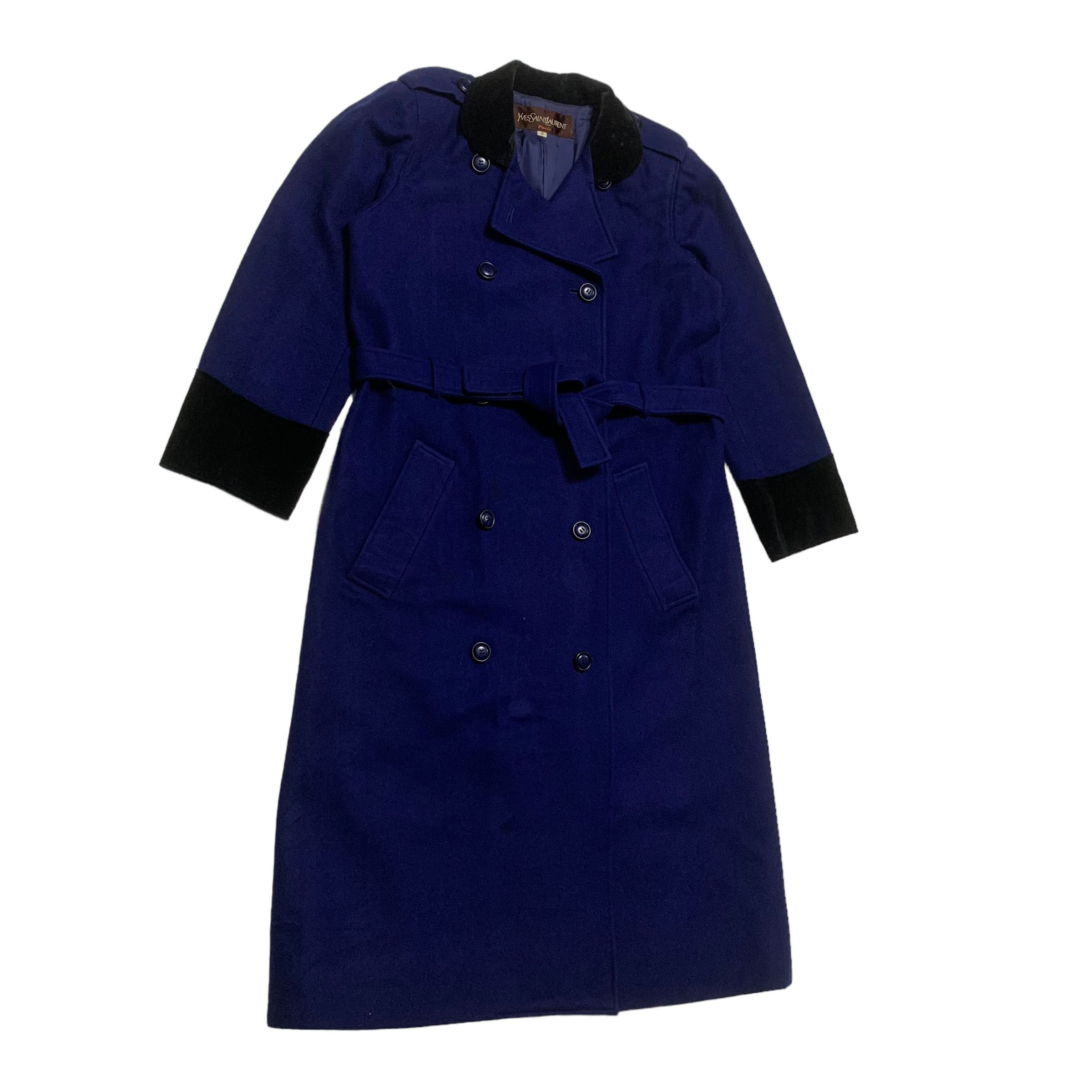 Yves Saint Laurent Yves Saint Laurent Double Breast Wool Coat Size S / US 4 / IT 40 - 2 Thumbnail