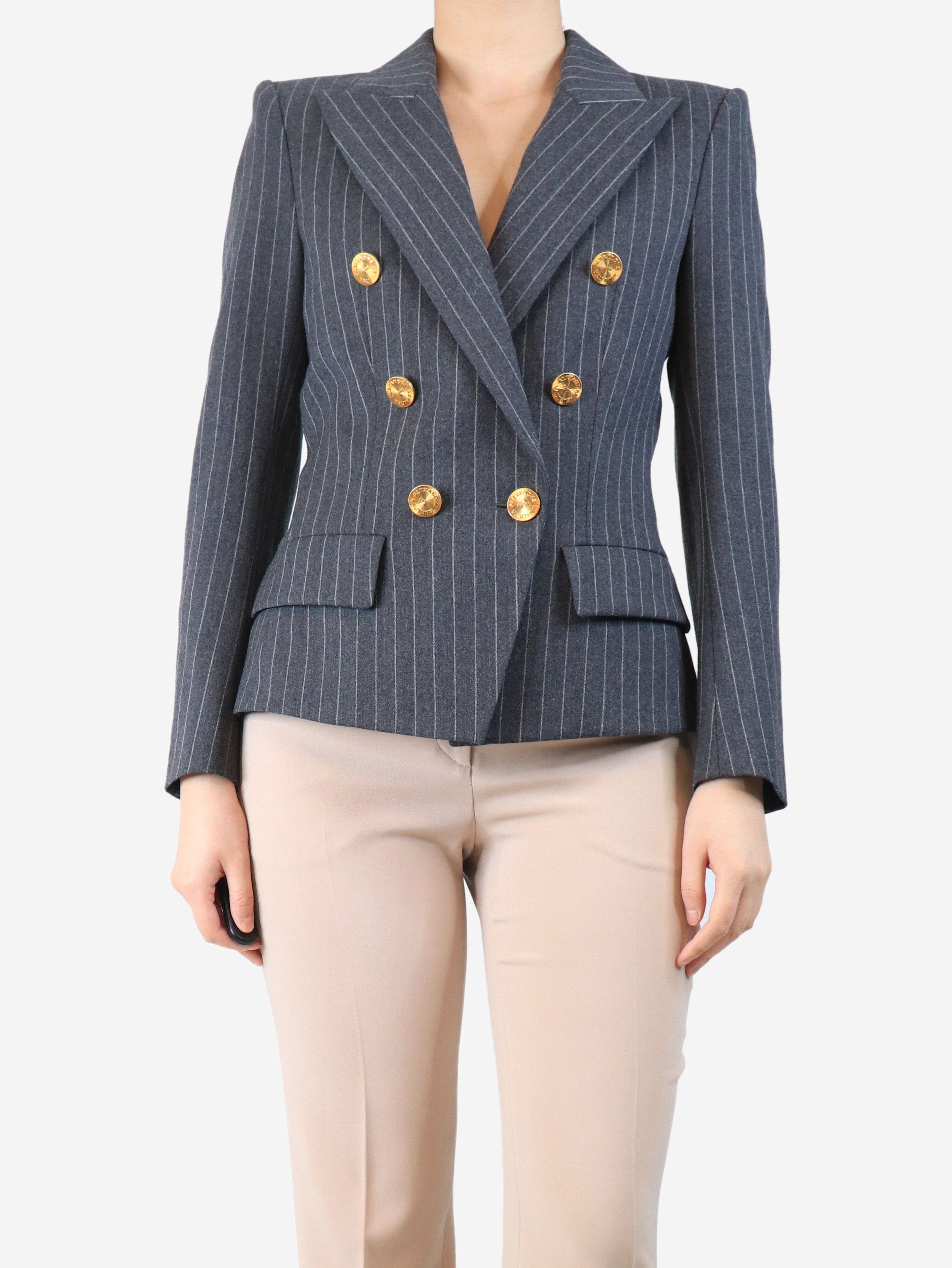Other Grey pinstripe wool blazer - UK 10 Size M / US 6-8 / IT 42-44 - 1 Thumbnail