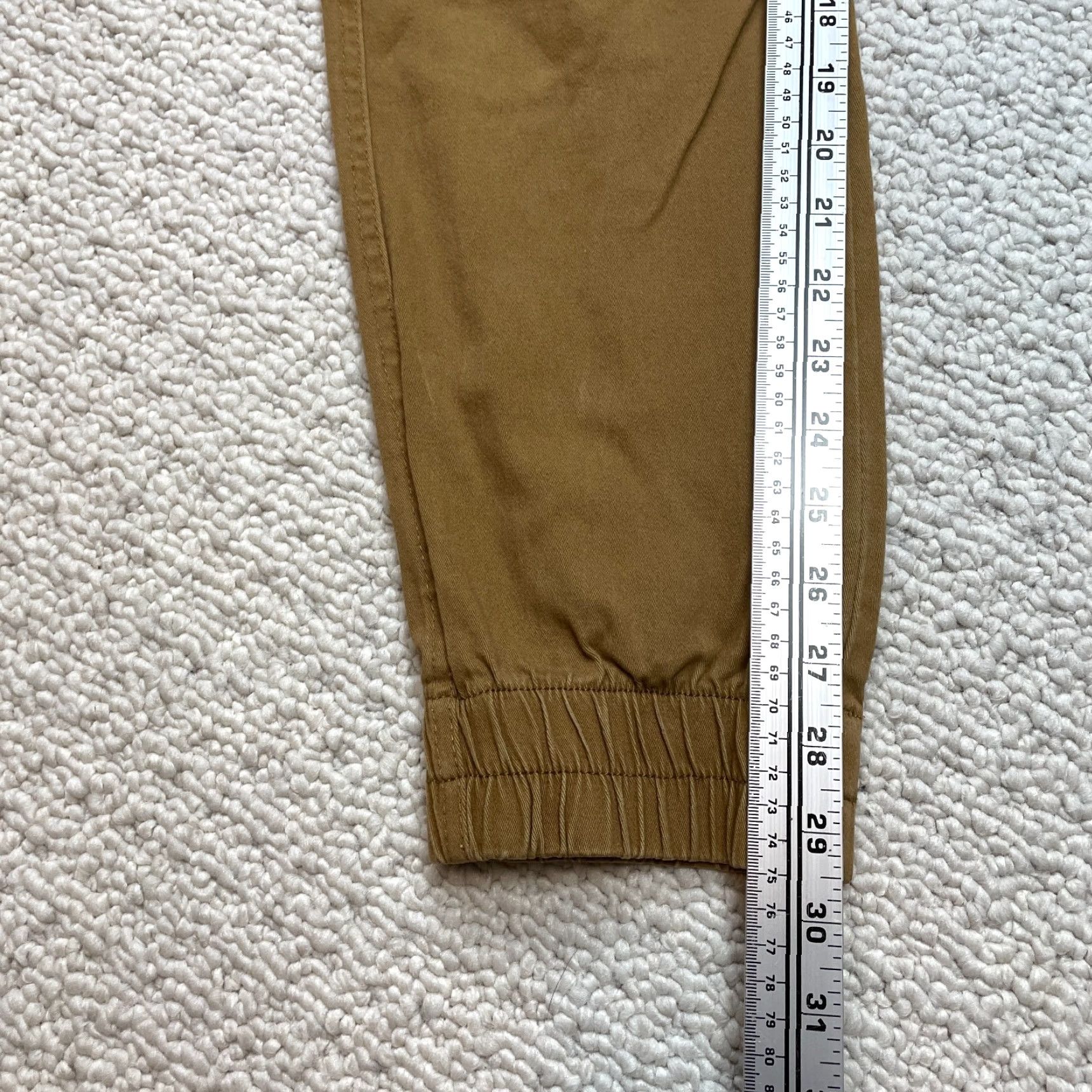 Fashion Nova Fashion Nova Men Cargo Pants Mens 36 Brown Solid Tapered Ankle Cotton 36x29 Size US 36 / EU 52 - 3 Thumbnail
