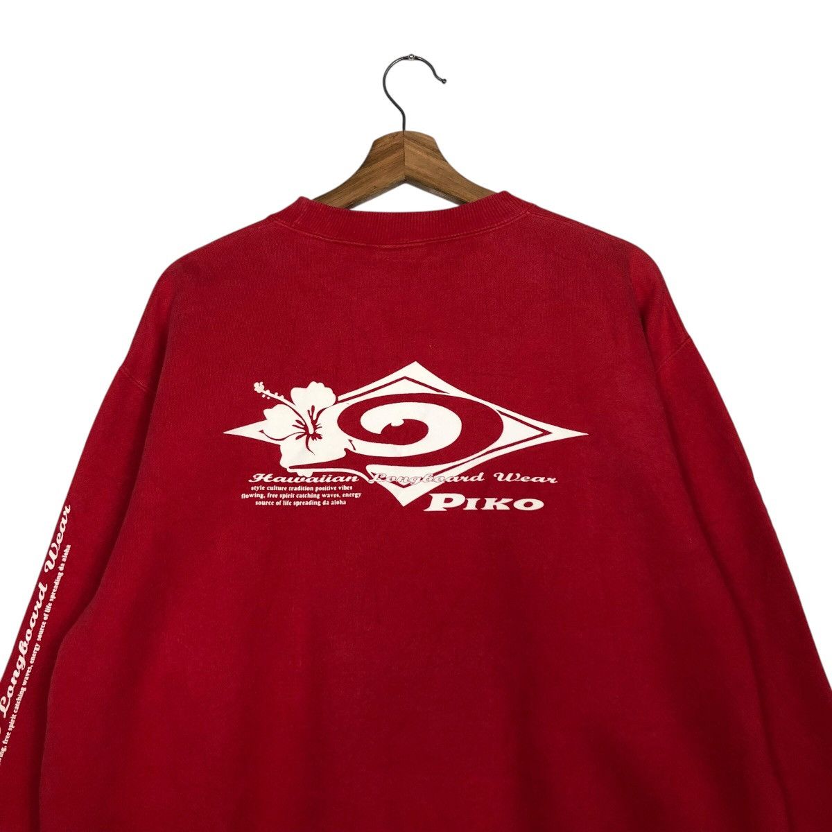 Japanese Brand × Vintage 📌Vintage Sweatshirt Piko Hawaiian Longboard Wear Big Logo Size US L / EU 52-54 / 3 - 10 Thumbnail