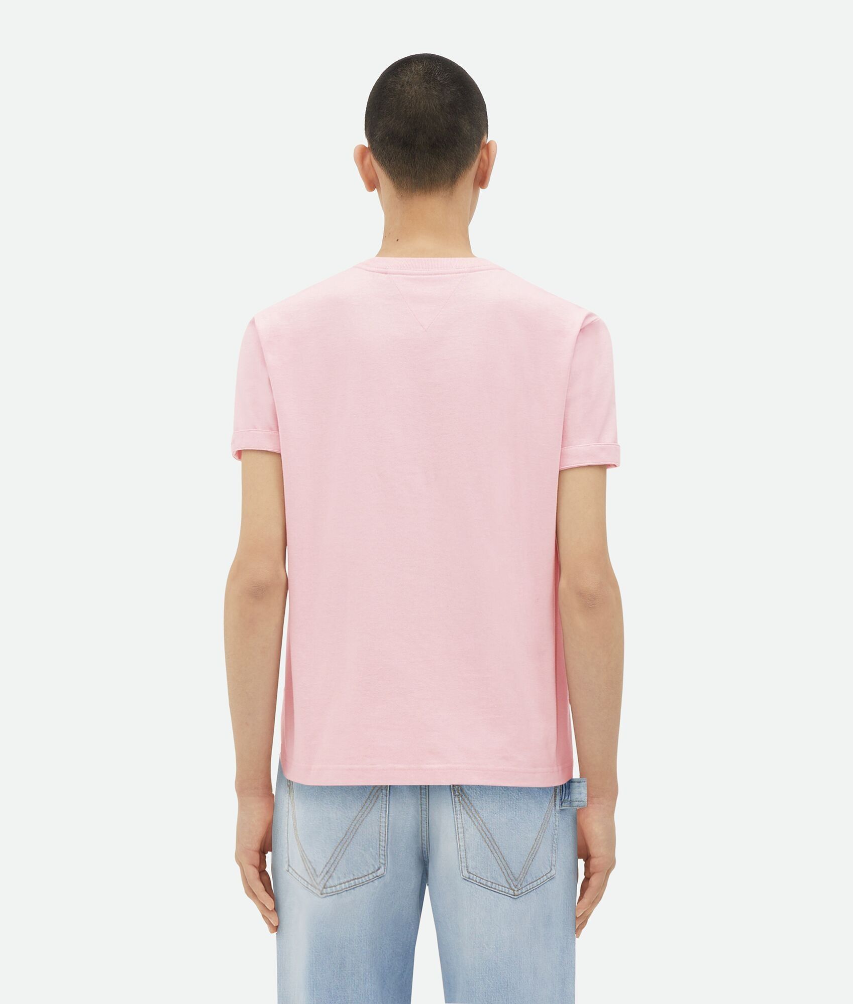 Bottega Veneta o1n1vont0125 Light Cotton T-Shirt in Light Pink Size US XS / EU 42 / 0 - 3 Thumbnail