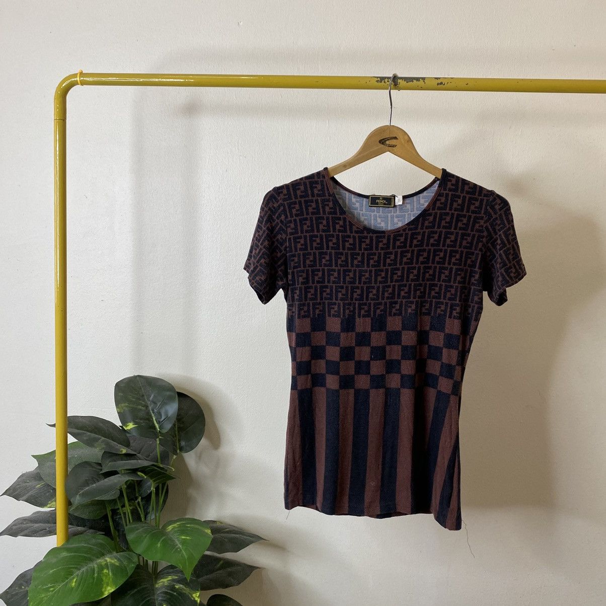 Vintage Fendi Monogram OG Signature Women T Shirt