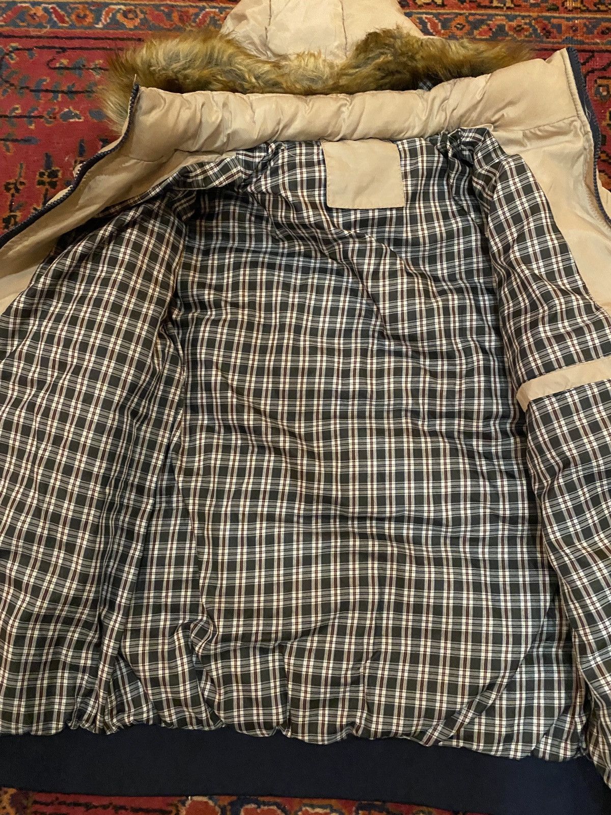Japanese Brand Burbery like fur hooded puffer jacket Size US XL / EU 56 / 4 - 3 Thumbnail