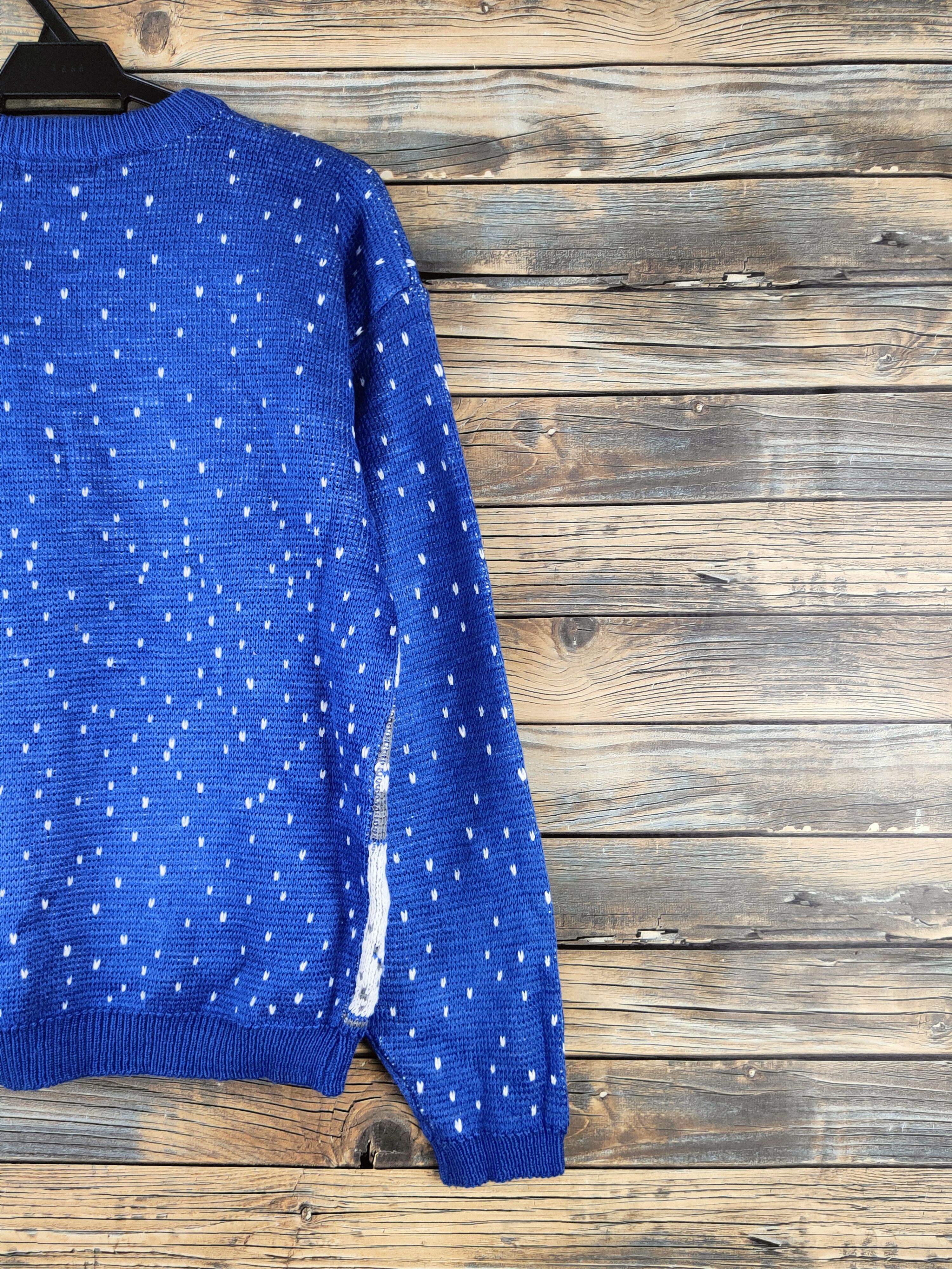 Japanese Brand DL Trendy Blue Knitwear Sweatshirts #46-144 Size US M / EU 48-50 / 2 - 9 Thumbnail